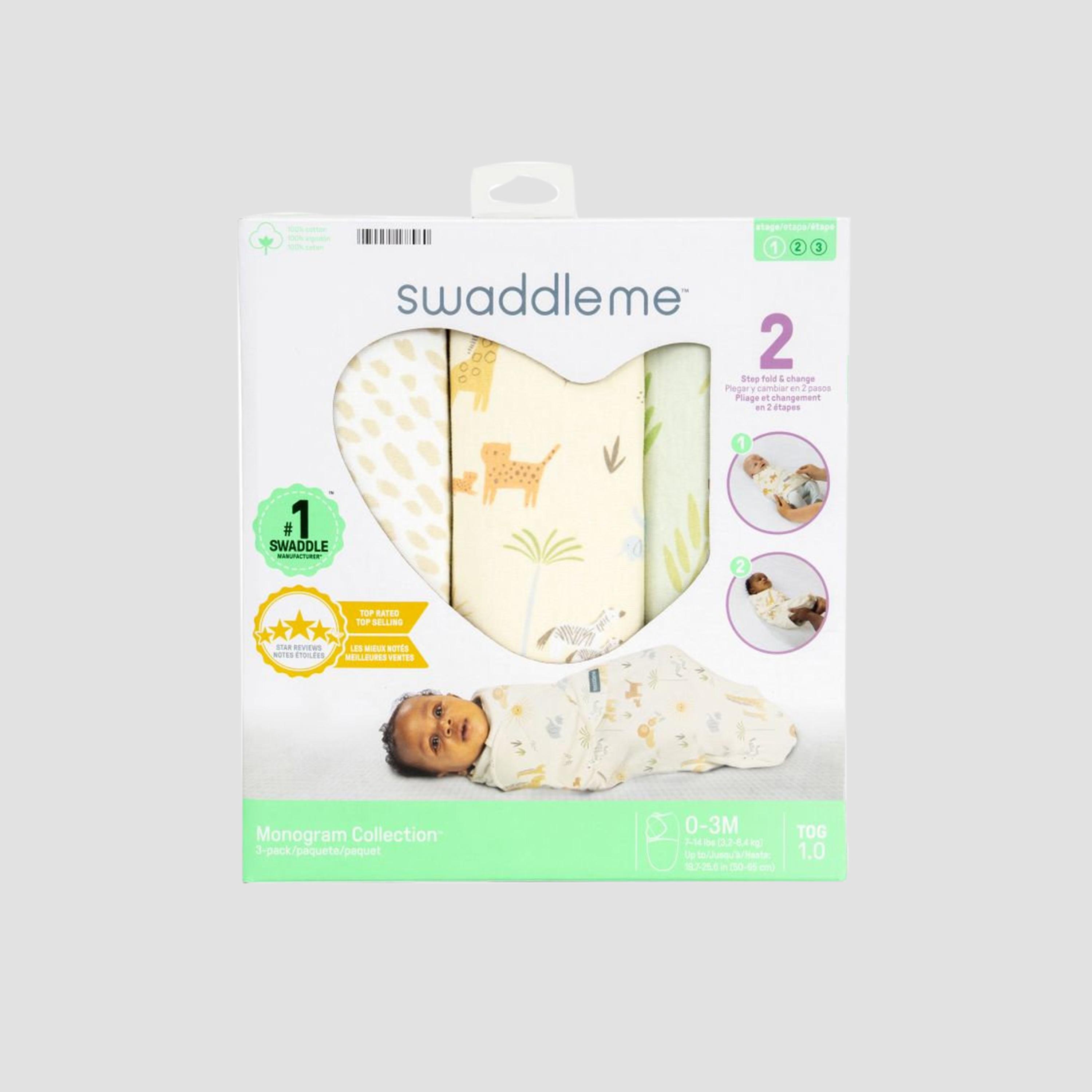Ingenuity 3-Piece SwaddleMe Swaddle - Safari - 0-3 Months-baby-nursery-blanketsandswaddles-swaddlesandsleepingbags-image-8