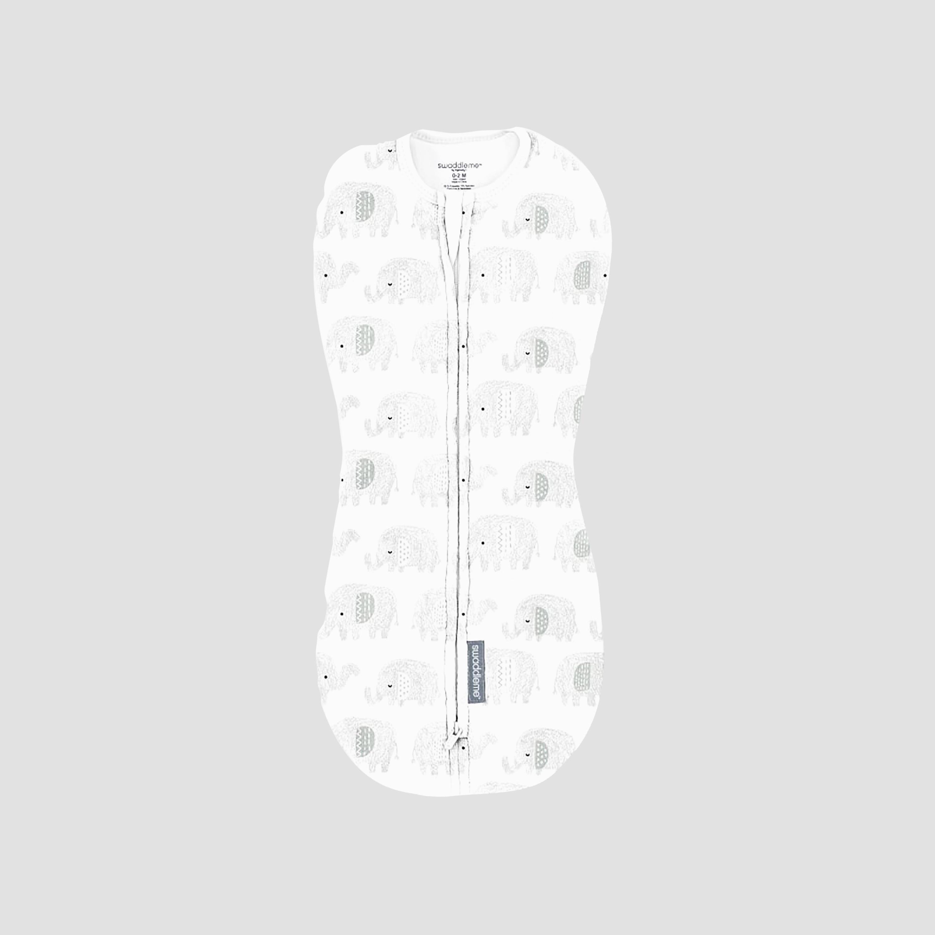 Ingenuity SwaddleMe 1.0 TOG Pod Swaddle - Scribble Elephant - 0-2 Months-baby-nursery-blanketsandswaddles-swaddlesandsleepingbags-image-1