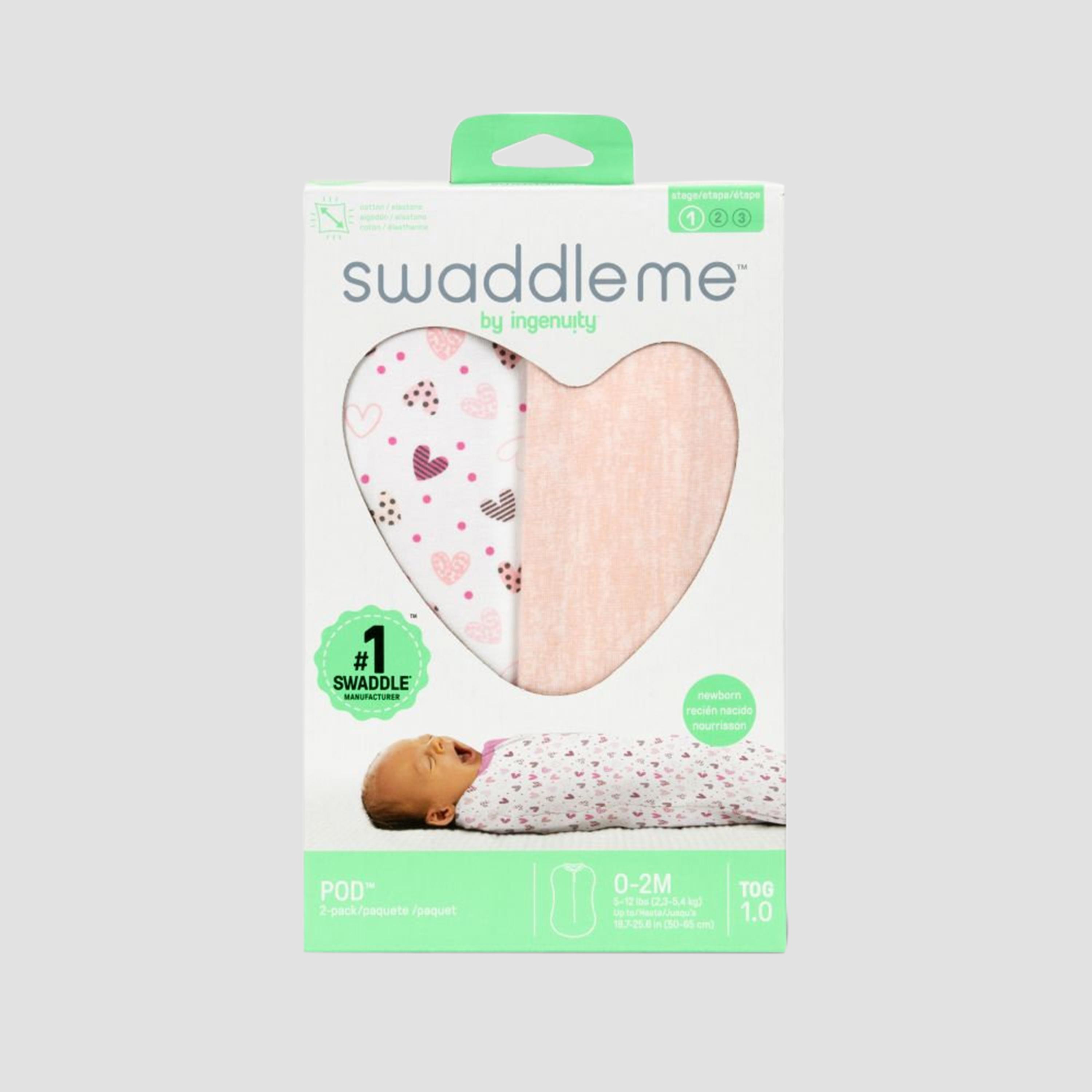 Ingenuity 2-Piece SwaddleMe 1.0 TOG Pod Swaddle - I Heart You - 0-2 Months-baby-nursery-blanketsandswaddles-swaddlesandsleepingbags-image-8