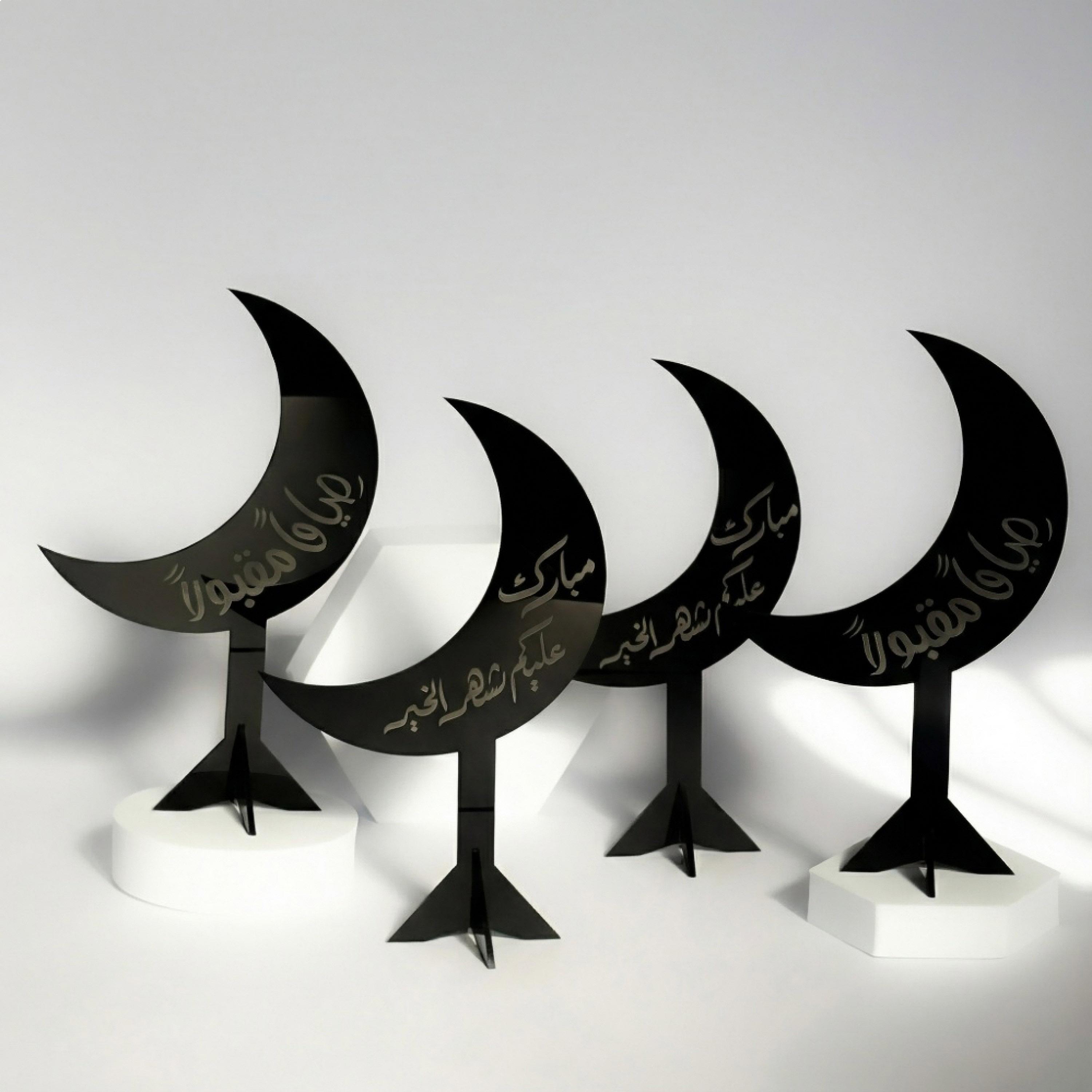 Acrylic Crescent Ramadan Decorative Stands-household-decor-decorativeobjectsandsculptures-image-2