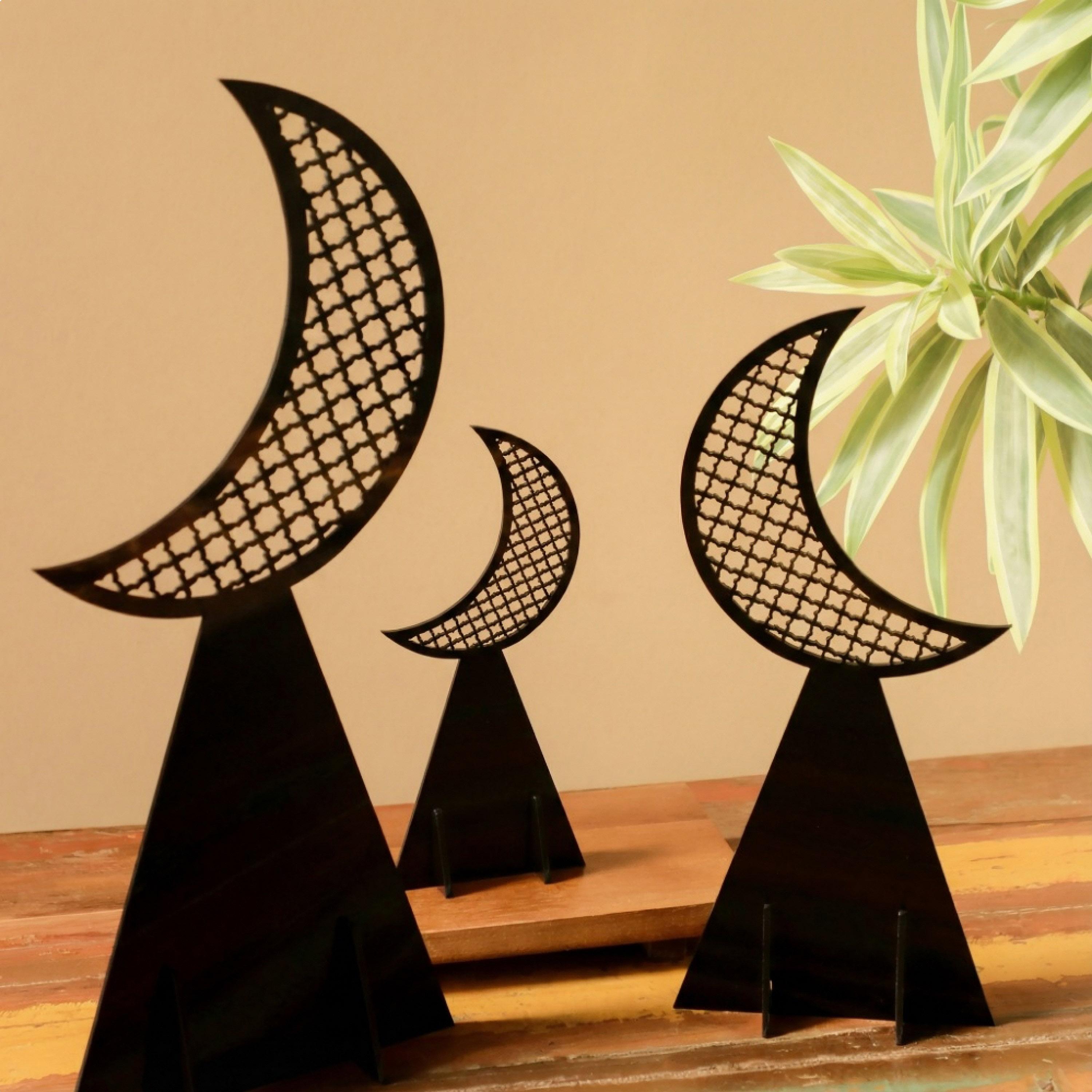 Islamic Crescent Decorative Stands, Set of Three-household-decor-decorativeobjectsandsculptures-image-1