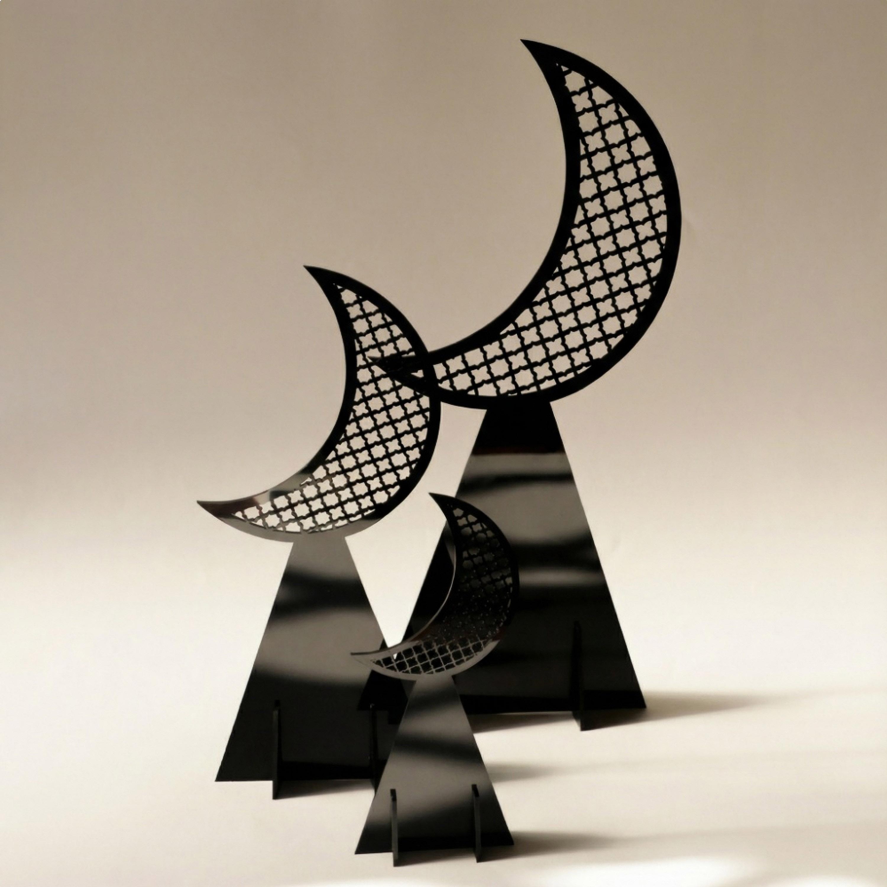 Islamic Crescent Decorative Stands, Set of Three-household-decor-decorativeobjectsandsculptures-image-2