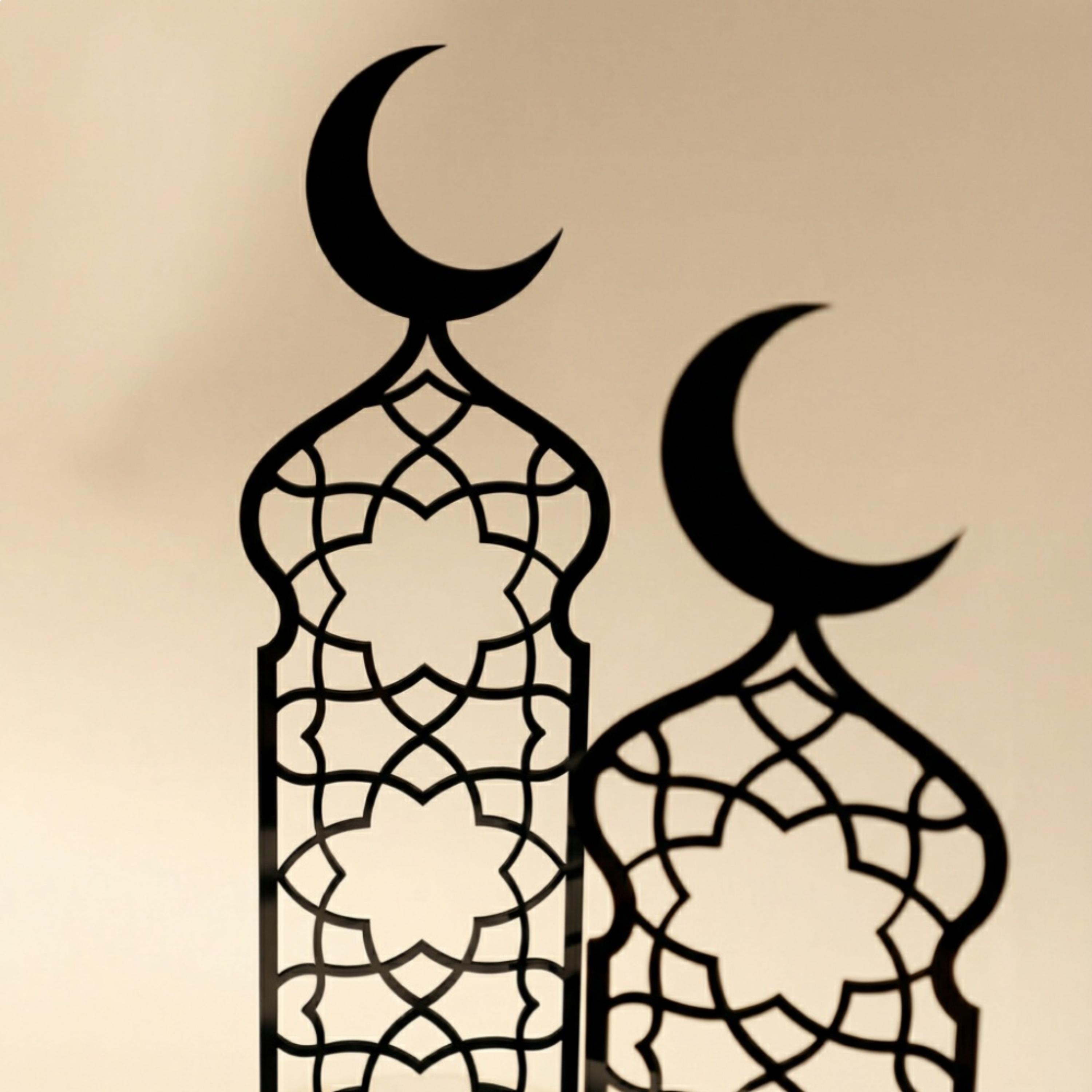 Crescent Minaret Decorative Stands, Set of Two-household-decor-decorativeobjectsandsculptures-image-1