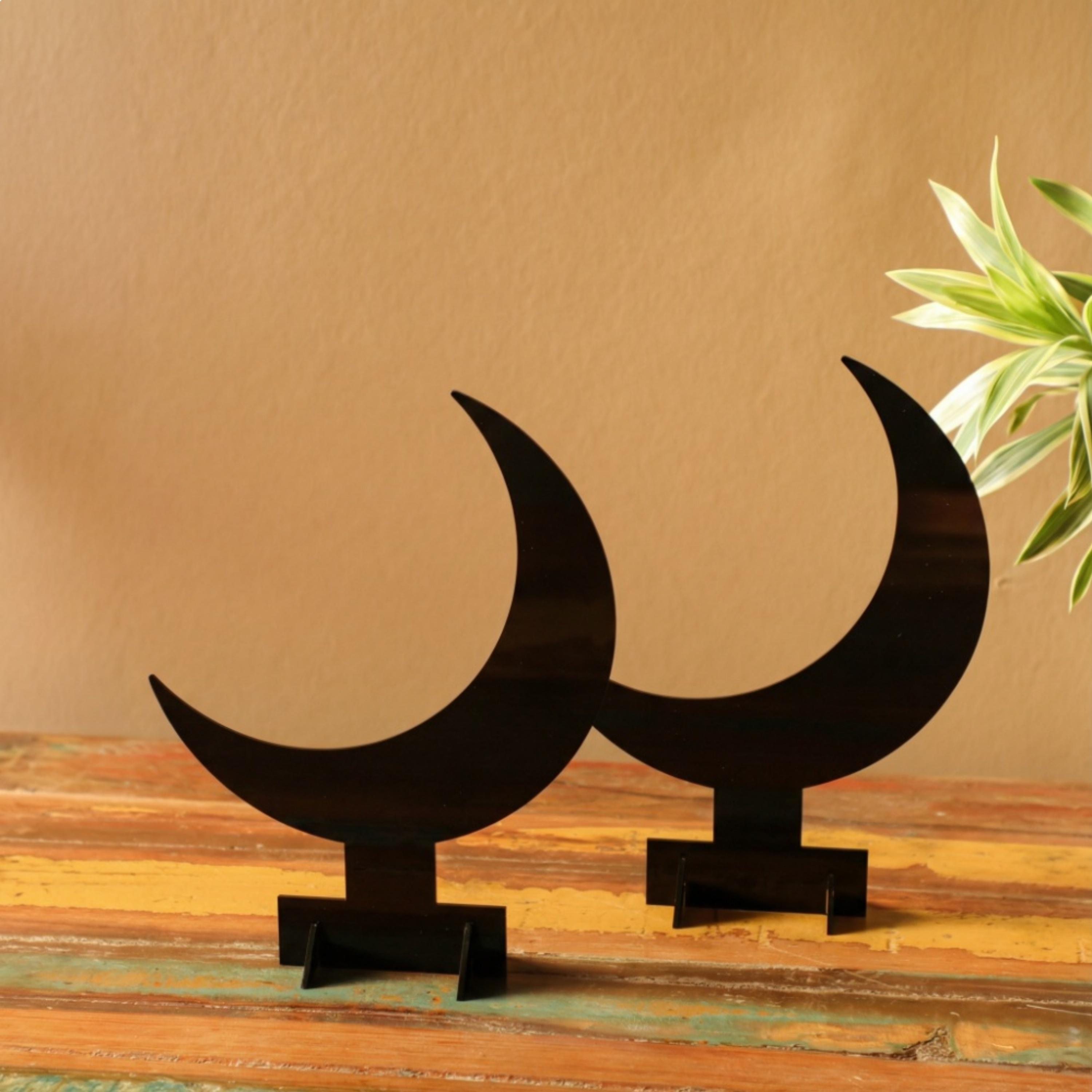 Crescent Acrylic Decorative Stands-household-walldecorandmirrors-wallart-image-1