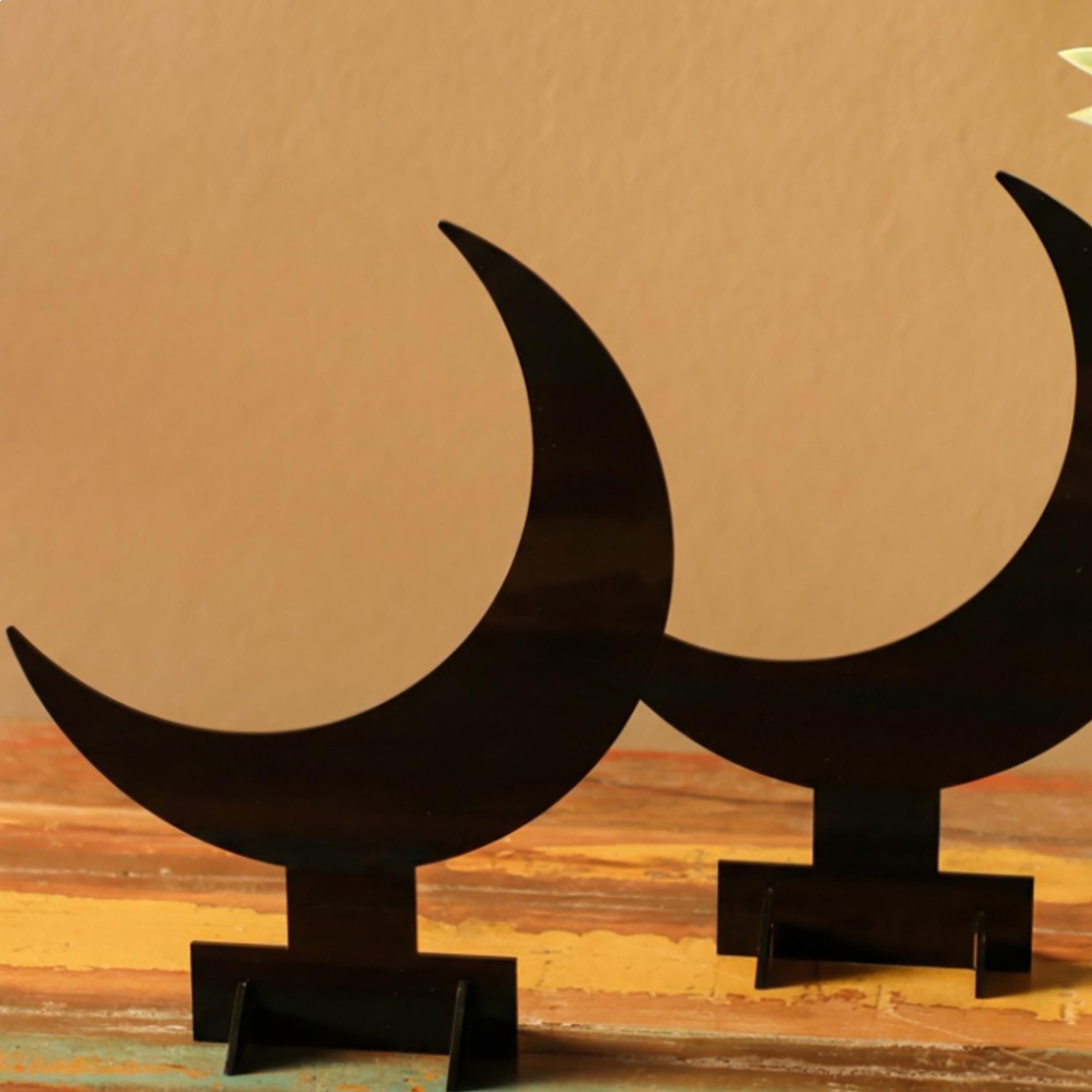 Crescent Acrylic Decorative Stands-household-walldecorandmirrors-wallart-image-2