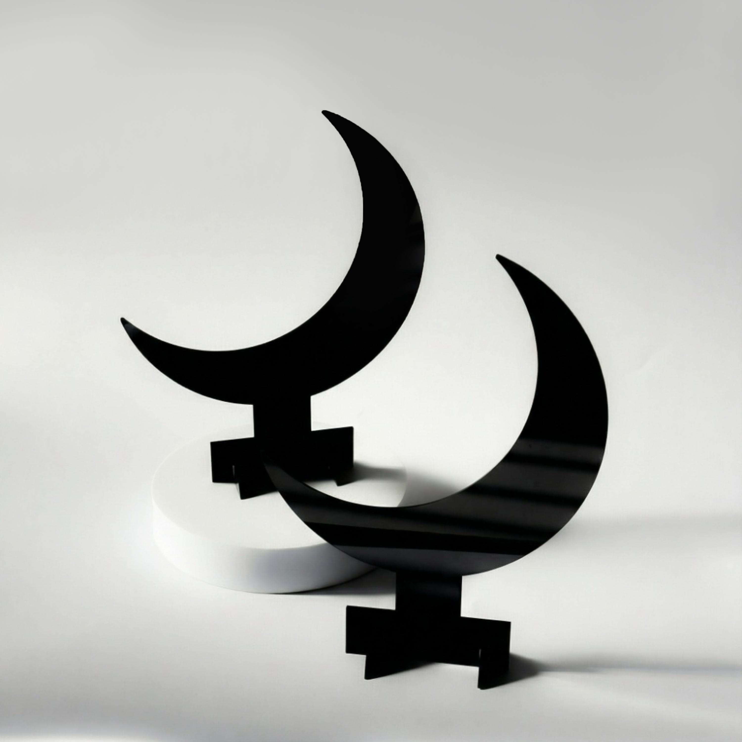Crescent Acrylic Decorative Stands-household-walldecorandmirrors-wallart-image-3