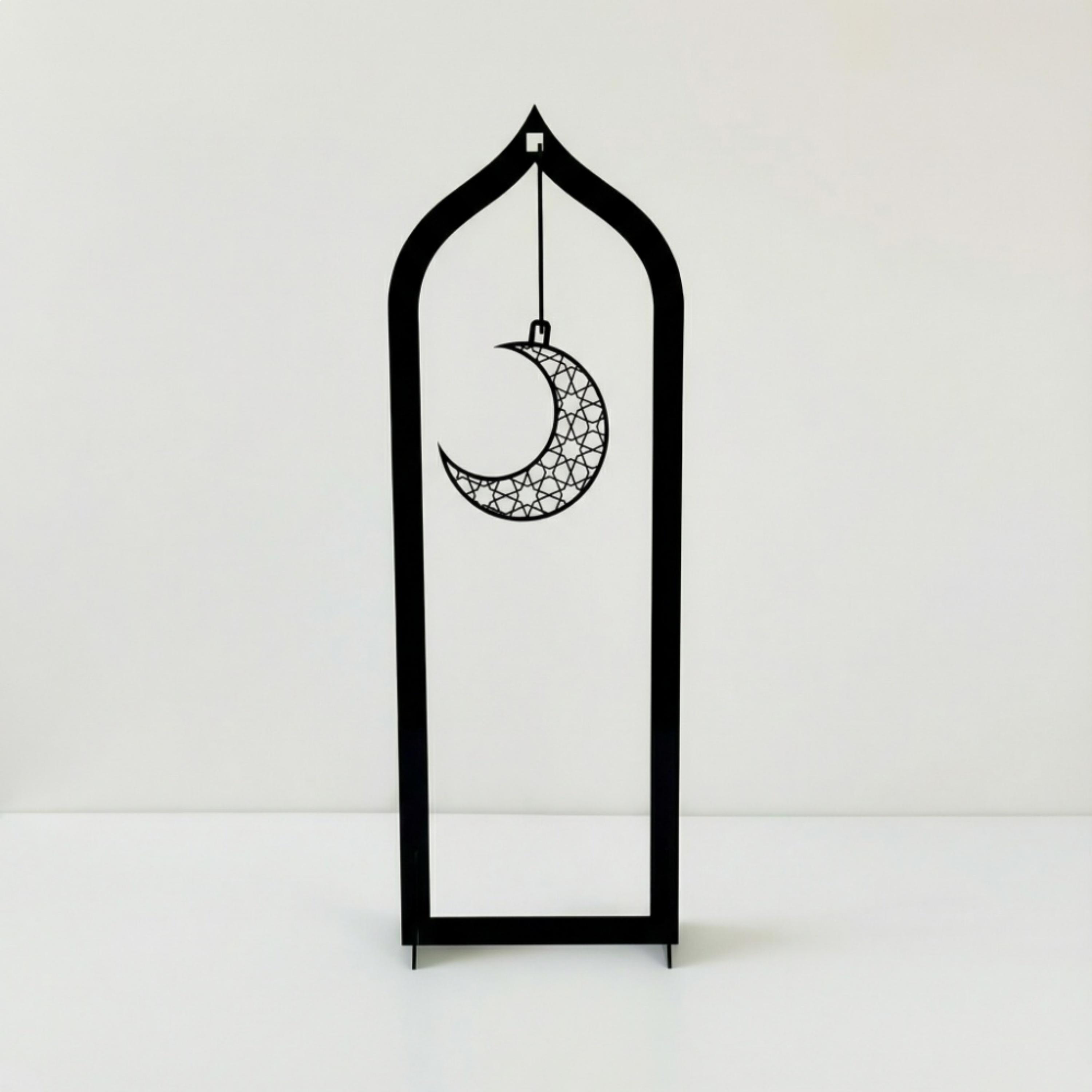 Acrylic Decorative Ramadan Crescent Stand-household-decor-decorativeobjectsandsculptures-image-1
