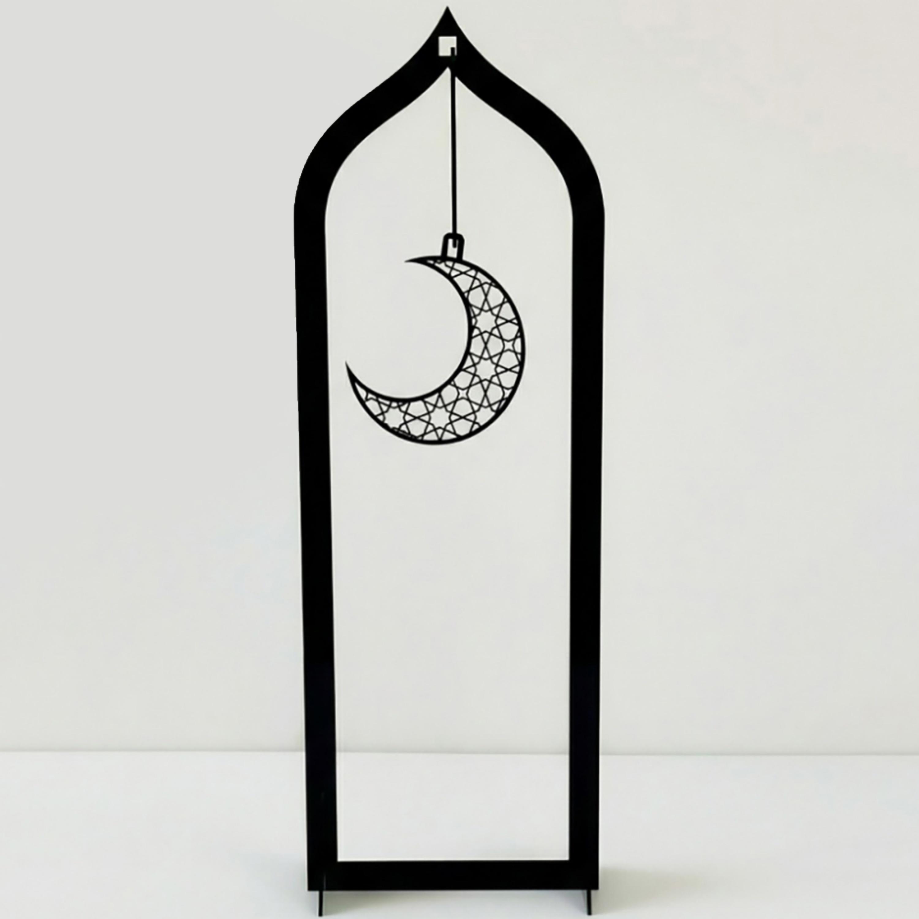 Acrylic Decorative Ramadan Crescent Stand-household-decor-decorativeobjectsandsculptures-image-2