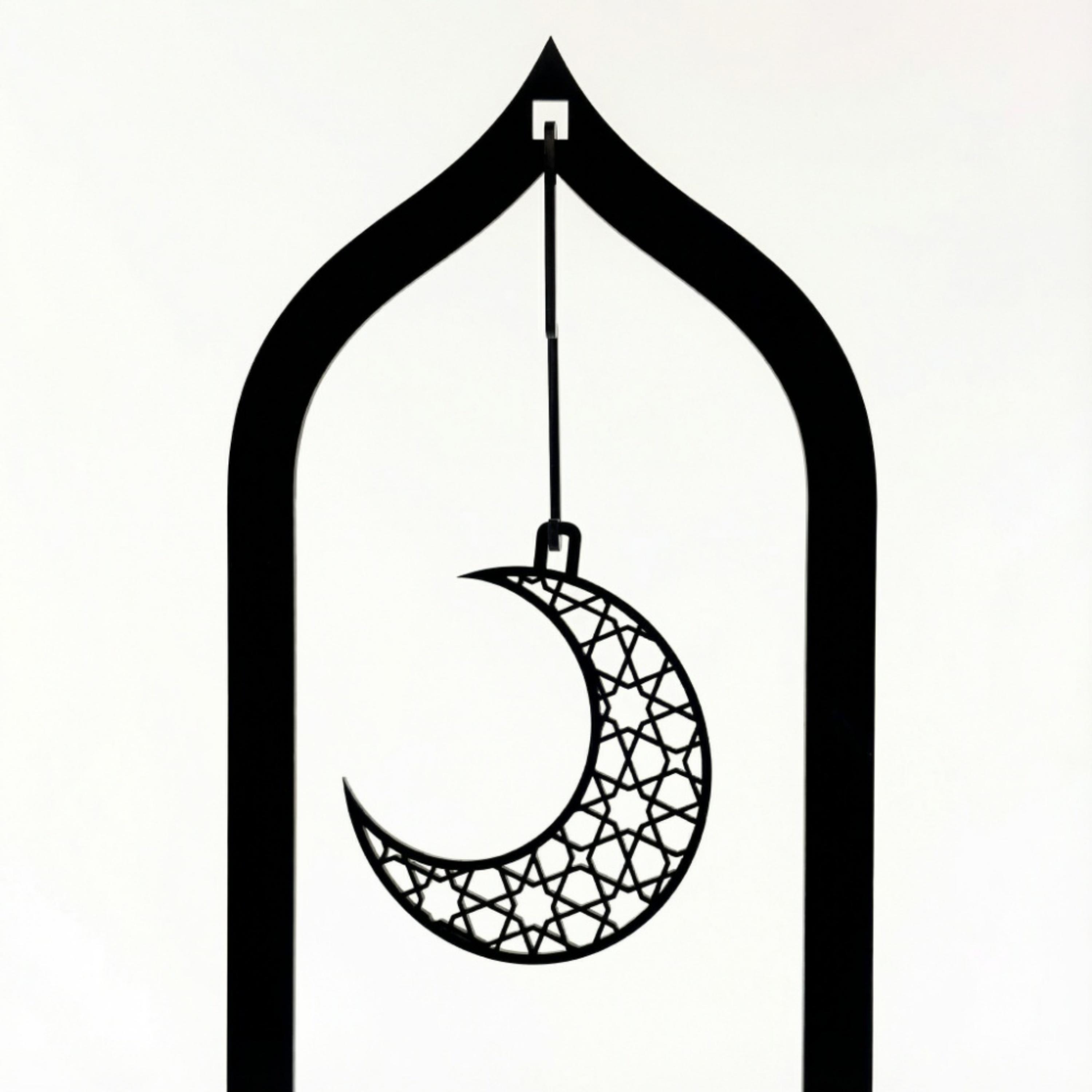 Acrylic Decorative Ramadan Crescent Stand-household-decor-decorativeobjectsandsculptures-image-4