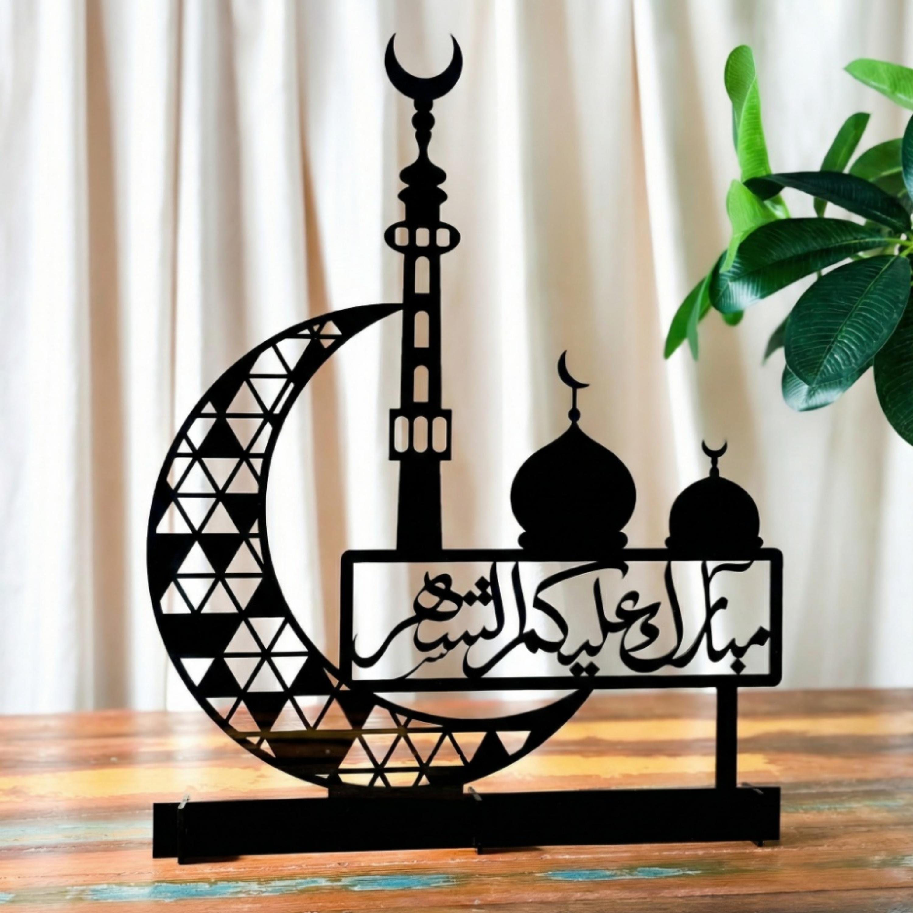 Acrylic Ramadan Crescent Mosque Decoration-household-decor-decorativeobjectsandsculptures-image-1
