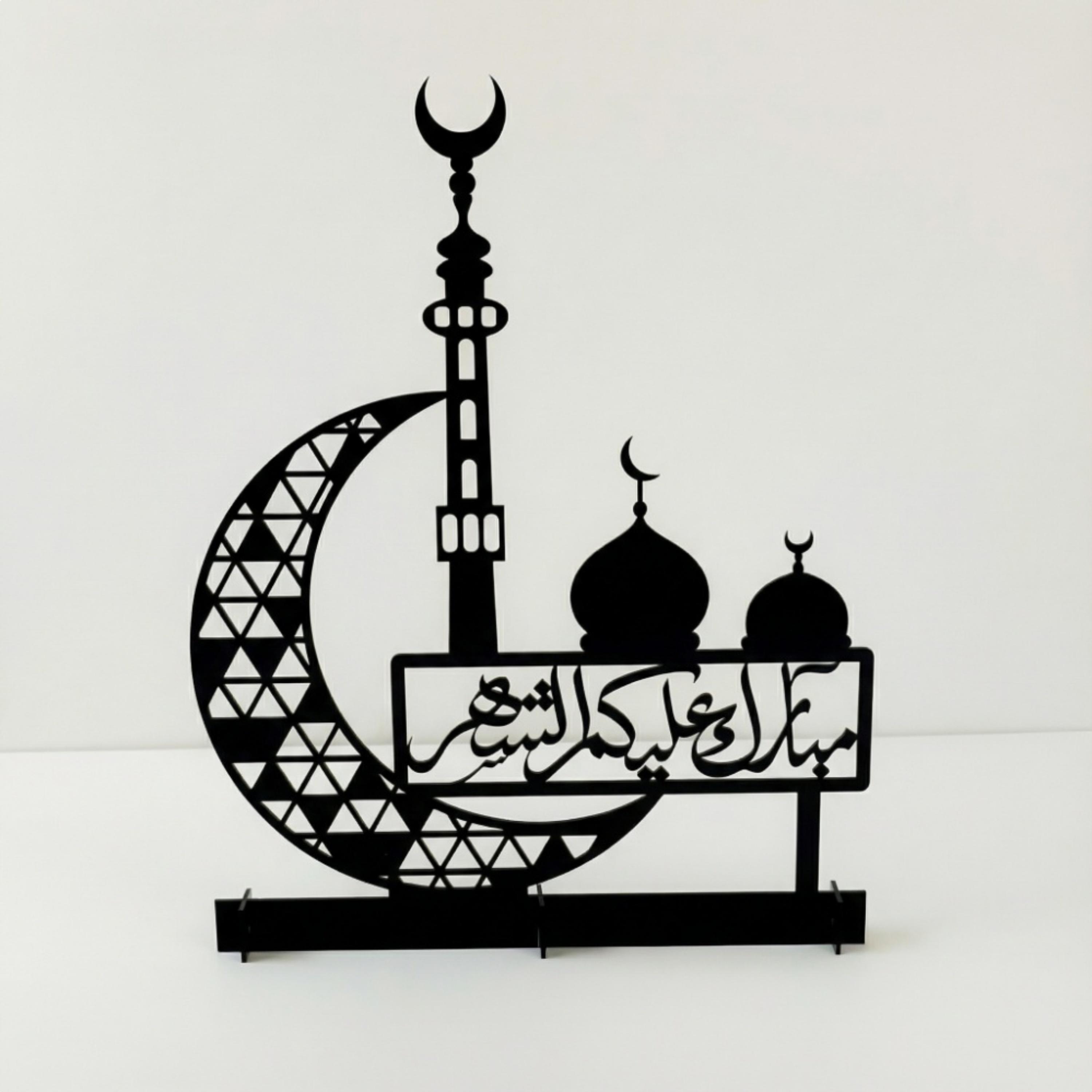Acrylic Ramadan Crescent Mosque Decoration-household-decor-decorativeobjectsandsculptures-image-2