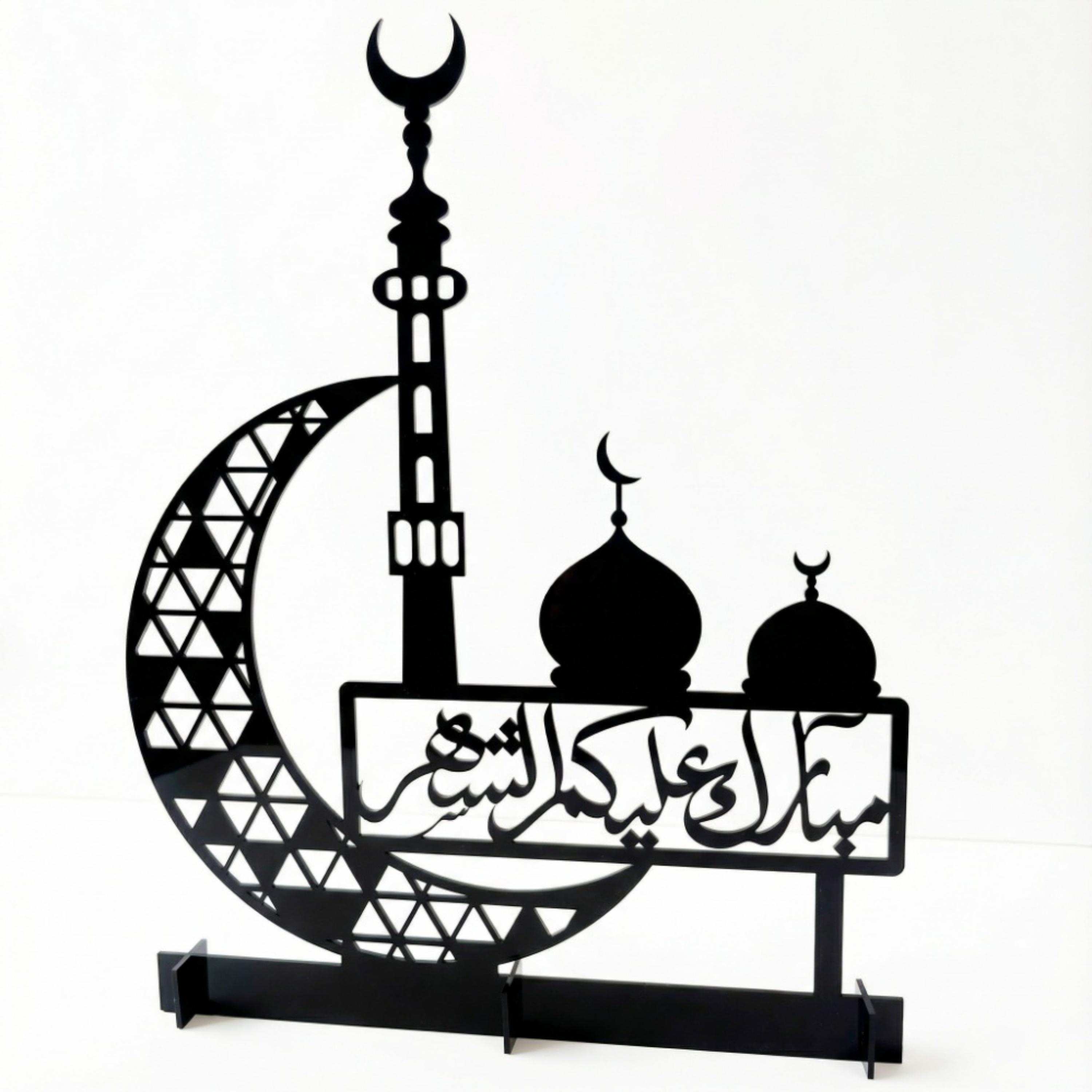 Acrylic Ramadan Crescent Mosque Decoration-household-decor-decorativeobjectsandsculptures-image-4
