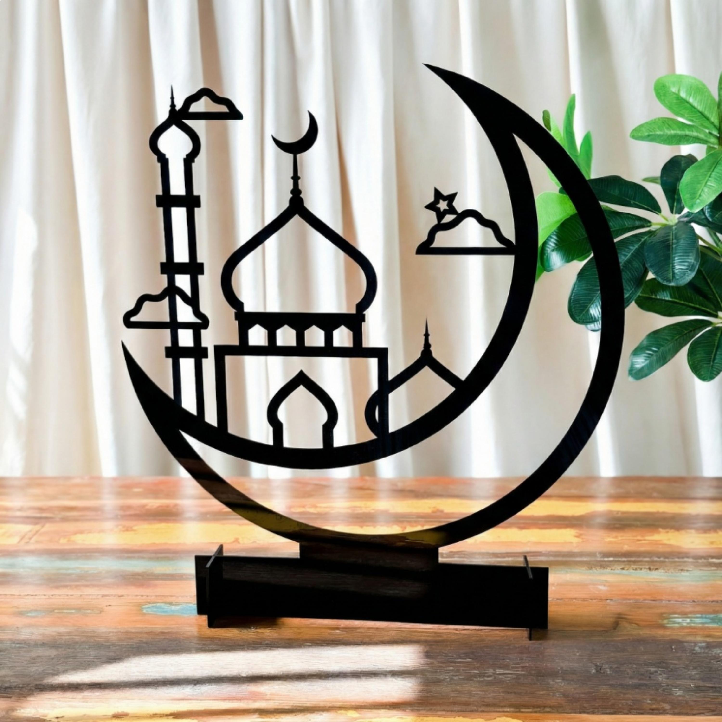 Acrylic Ramadan Crescent Mosque Decor-household-decor-decorativeobjectsandsculptures-image-2