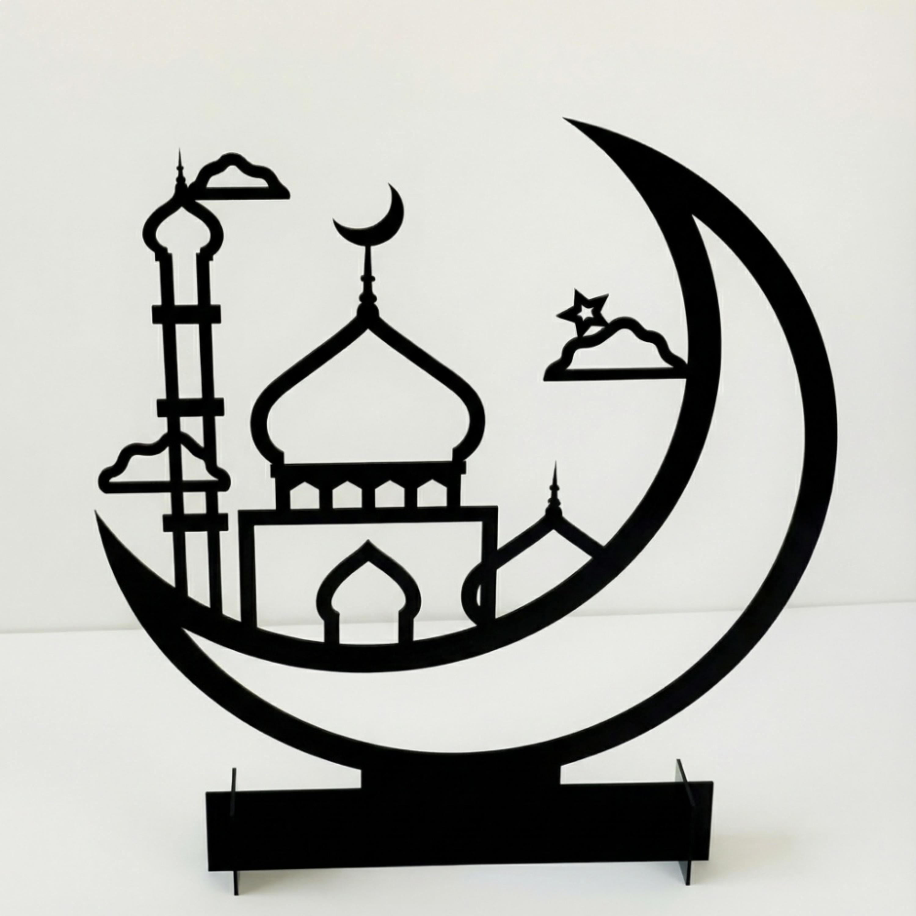 Acrylic Ramadan Crescent Mosque Decor-household-decor-decorativeobjectsandsculptures-image-4