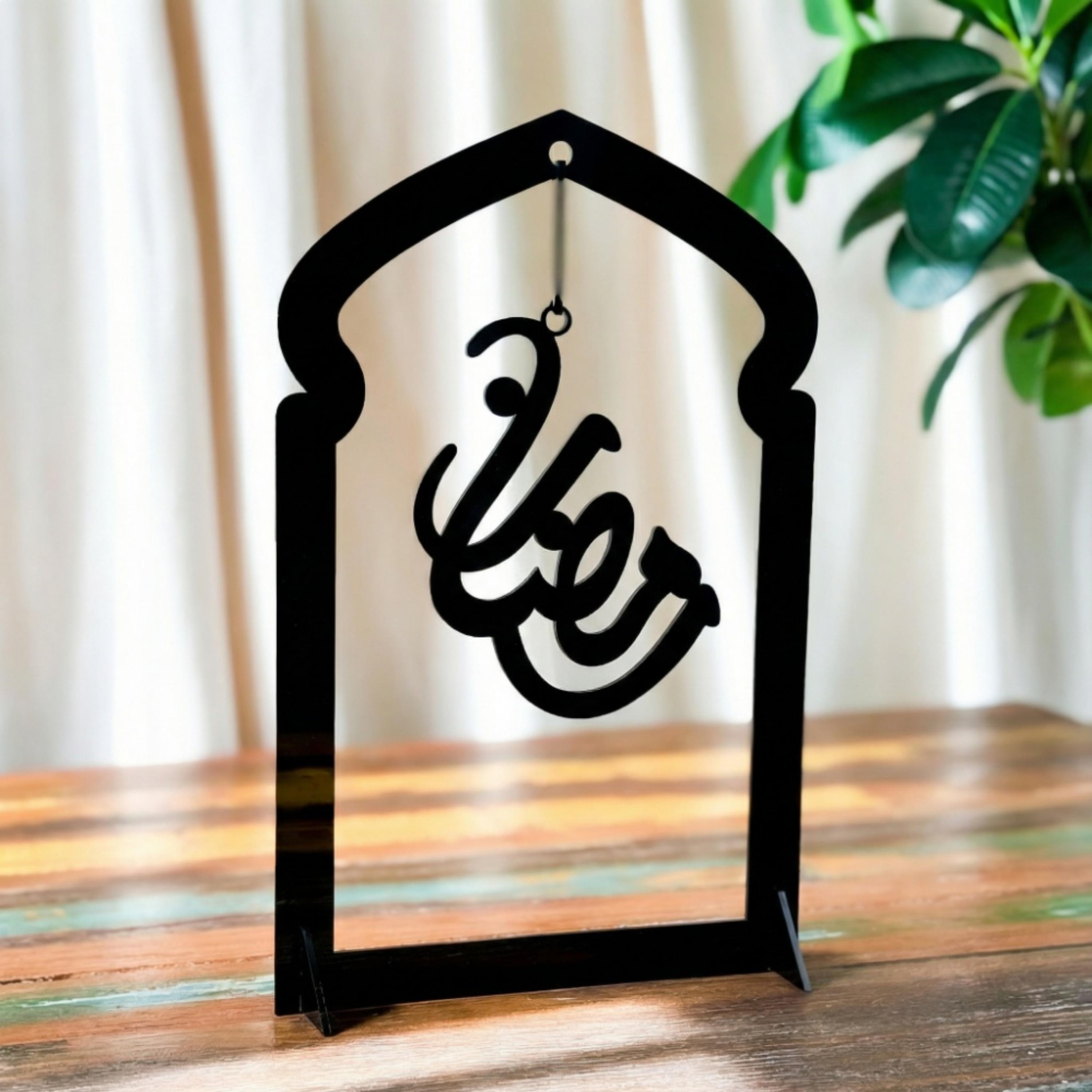 Black Acrylic Ramadan Decoration Stand-household-decor-decorativeobjectsandsculptures-image-4