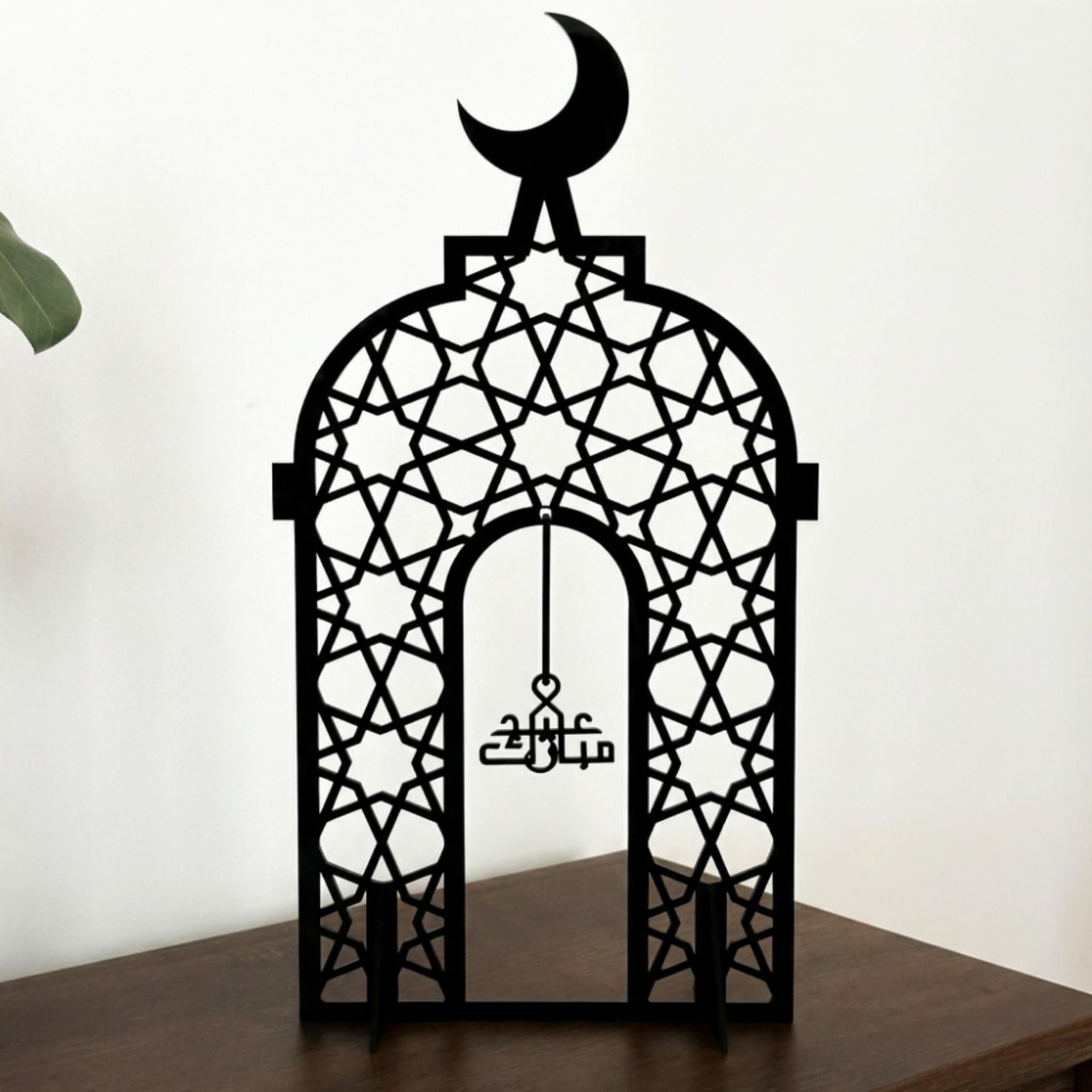 Acrylic Eid Mubarak Decorative Stand-household-decor-decorativeobjectsandsculptures-image-2