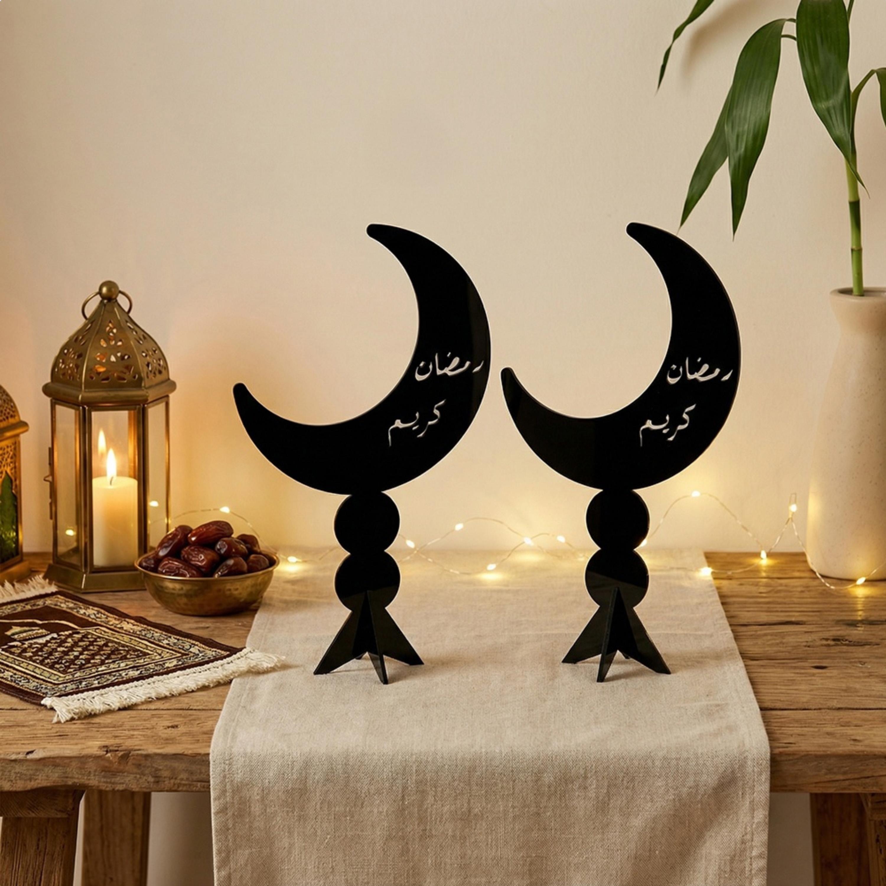 Crescent Ramadan Kareem Decorative Stands-household-decor-decorativeobjectsandsculptures-image-1