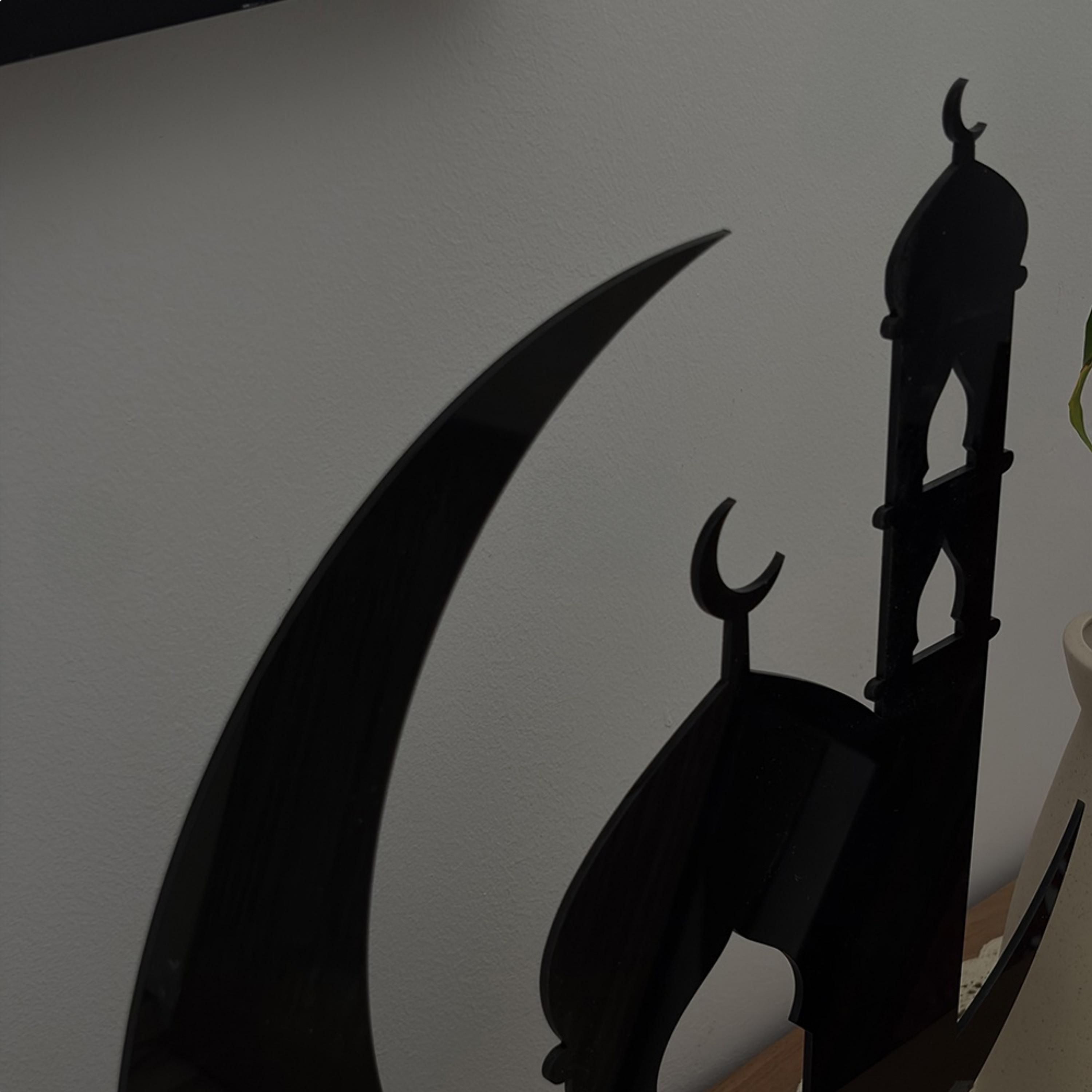 Acrylic Crescent Mosque Decor Stand-household-decor-decorativeobjectsandsculptures-image-2