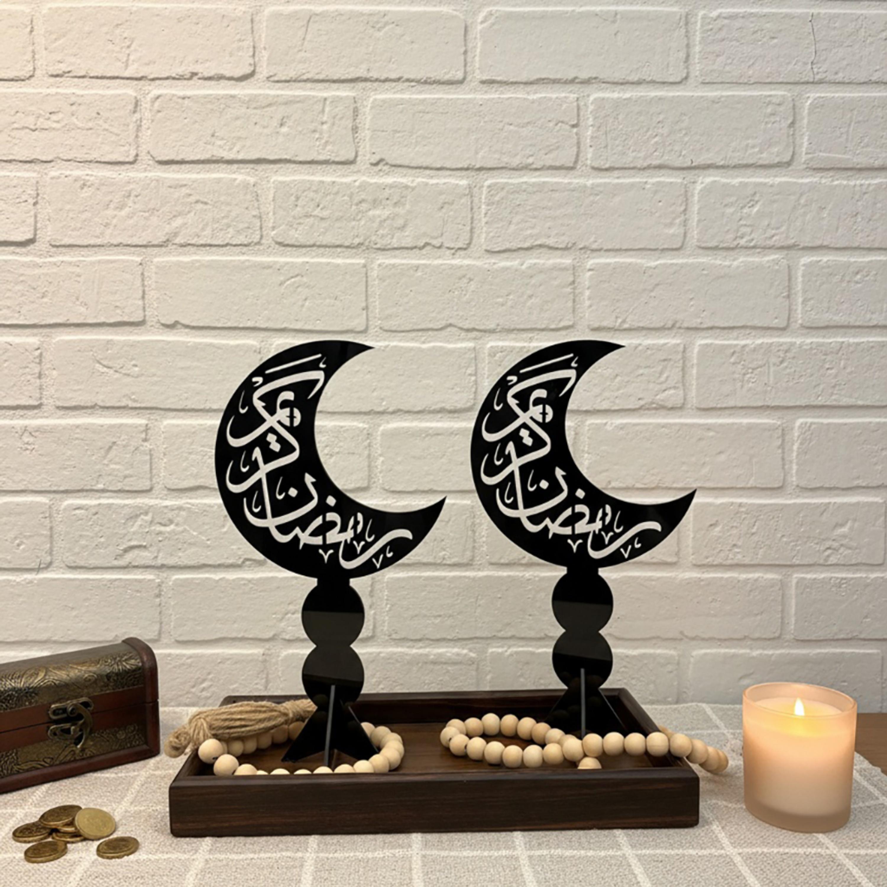 Crescent Acrylic Ramadan Kareem Stands-household-decor-decorativeobjectsandsculptures-image-1