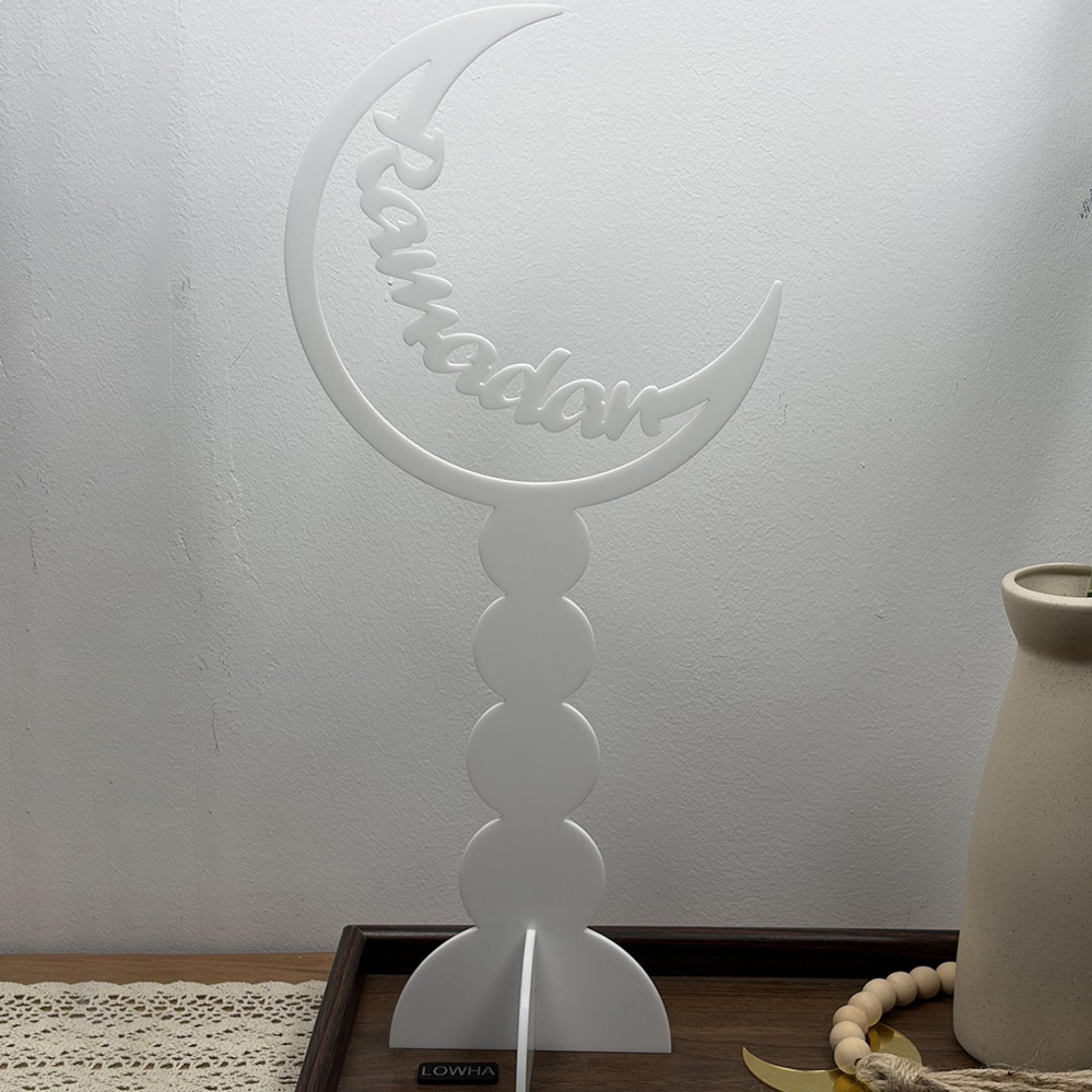 Acrylic Decorative Ramadan Crescent Stand-household-decor-decorativeobjectsandsculptures-image-1