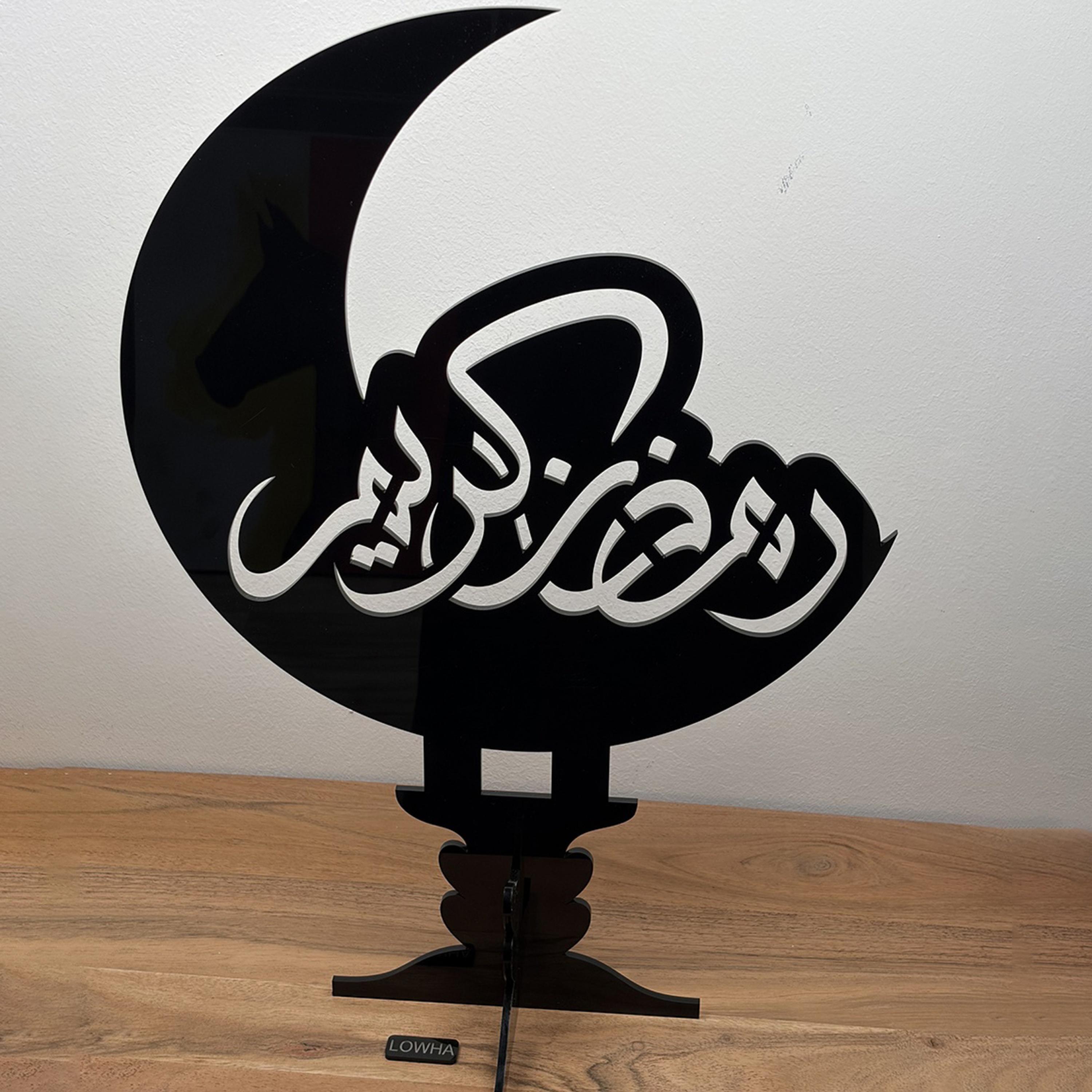 Acrylic Crescent Ramadan Kareem Stand-household-decor-decorativeobjectsandsculptures-image-1