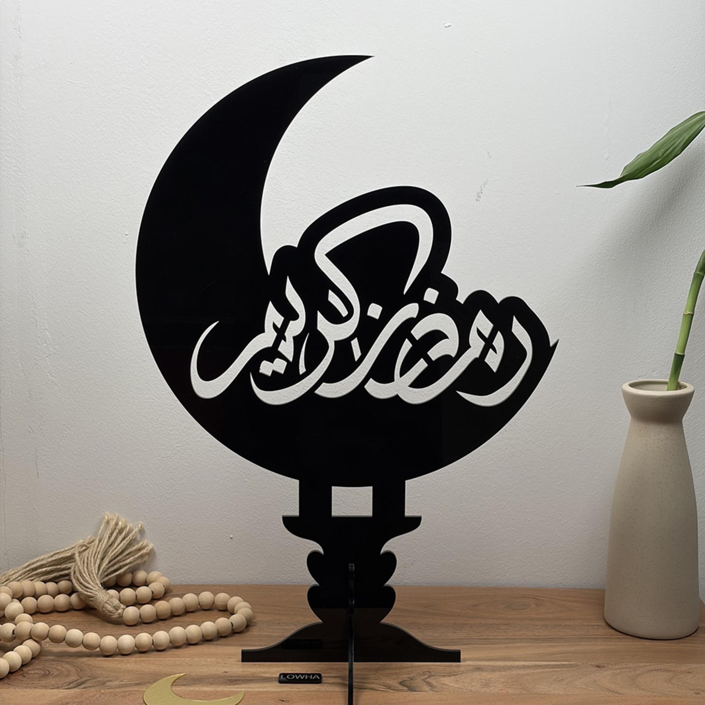 Acrylic Crescent Ramadan Kareem Stand-household-decor-decorativeobjectsandsculptures-image-2