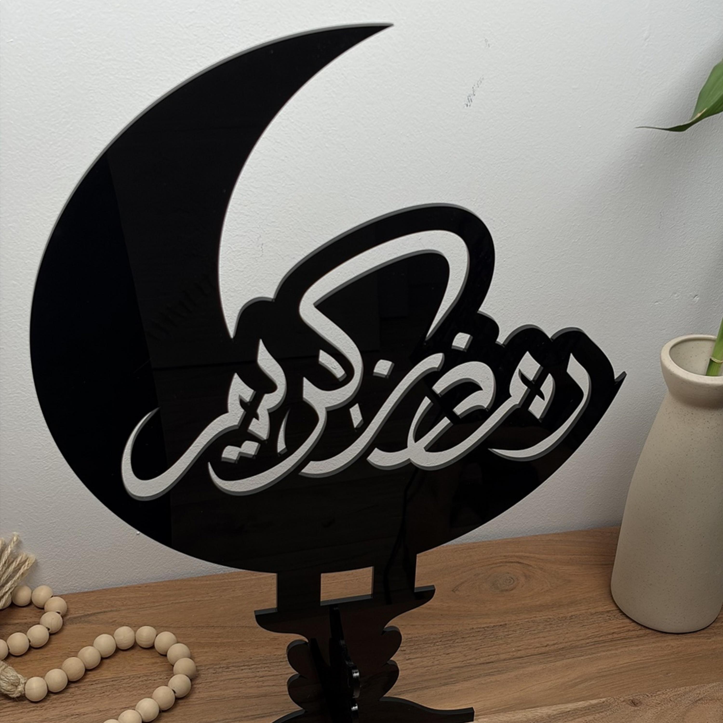Acrylic Crescent Ramadan Kareem Stand-household-decor-decorativeobjectsandsculptures-image-3