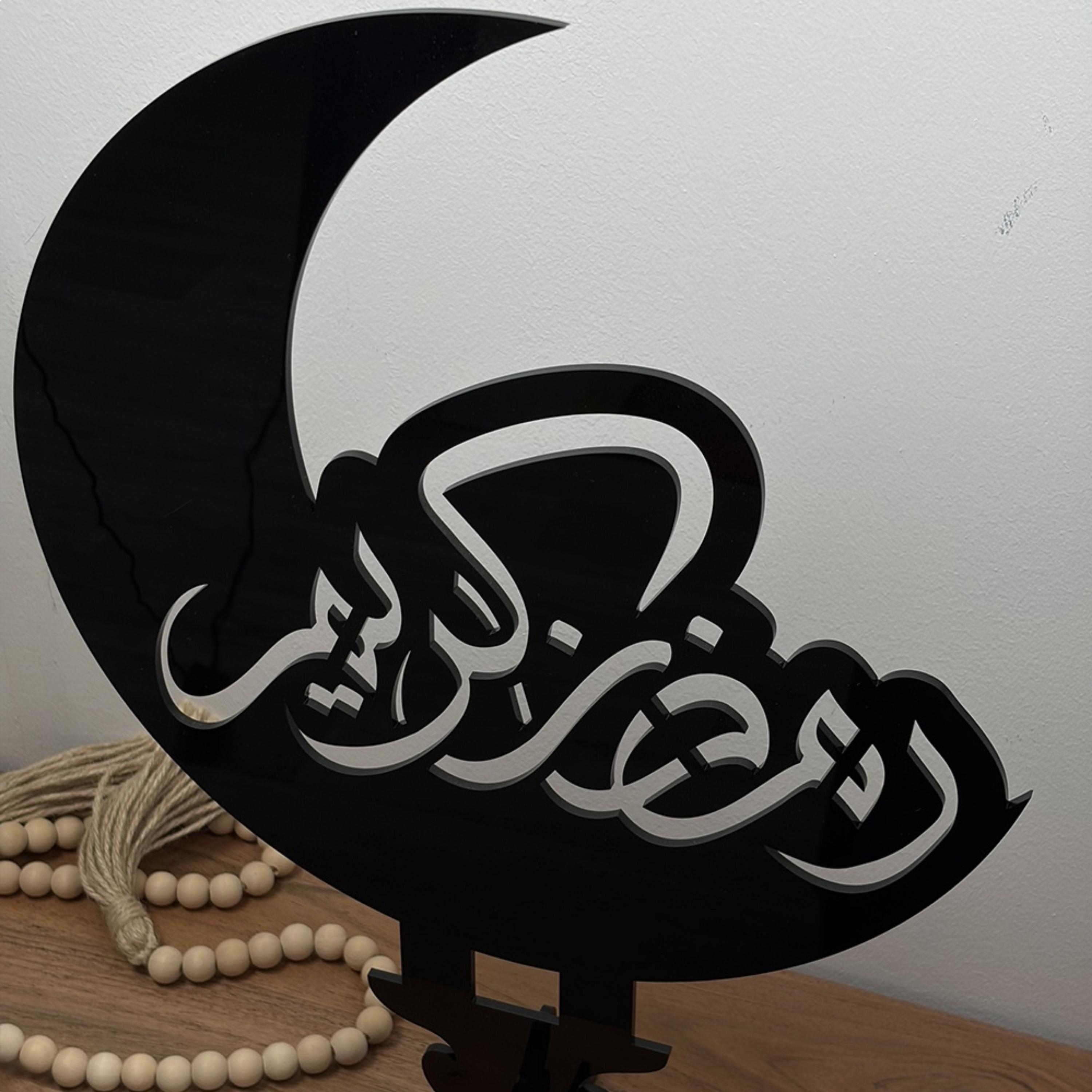Acrylic Crescent Ramadan Kareem Stand-household-decor-decorativeobjectsandsculptures-image-4