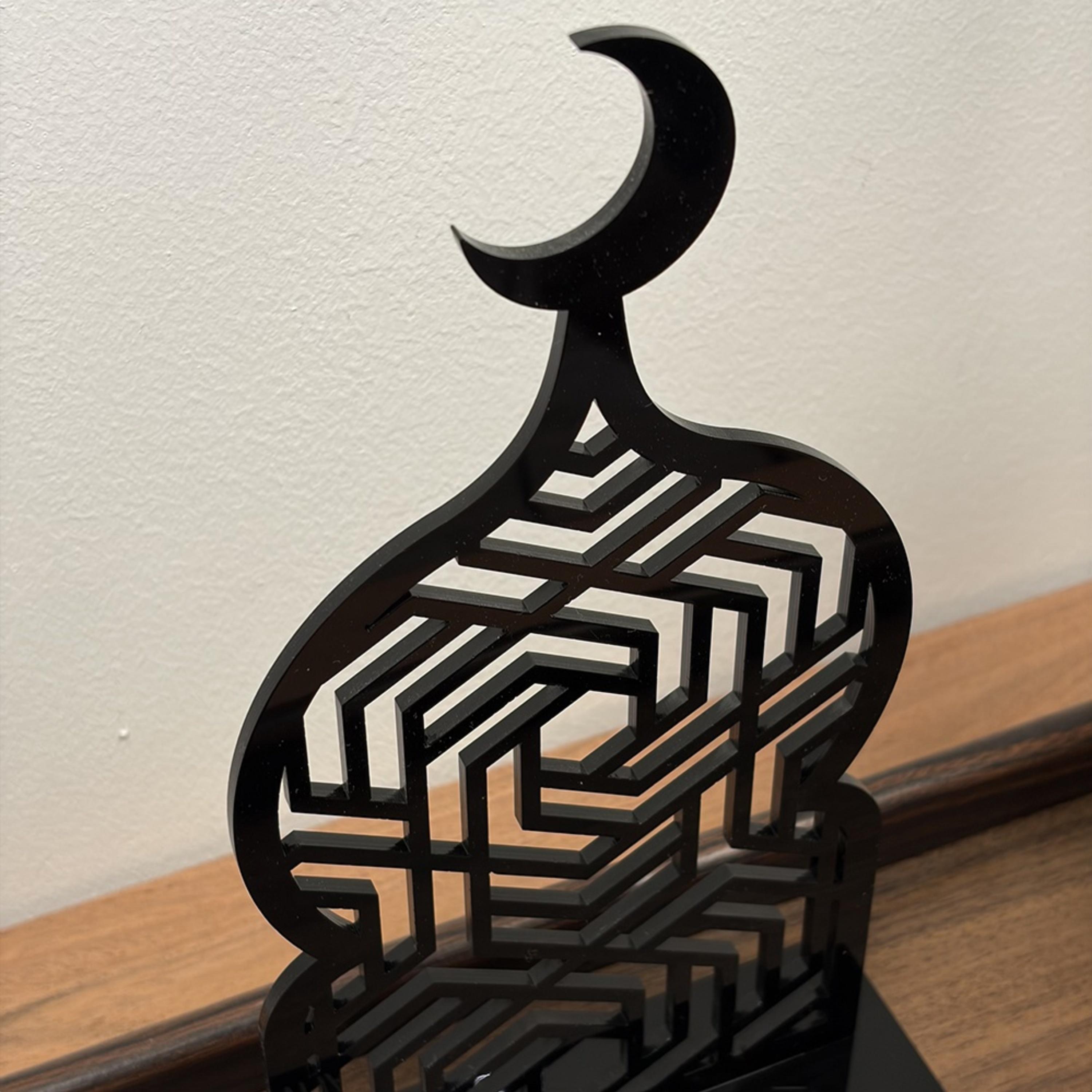 Islamic Acrylic Decorative Crescent Stand-household-decor-decorativeobjectsandsculptures-image-2