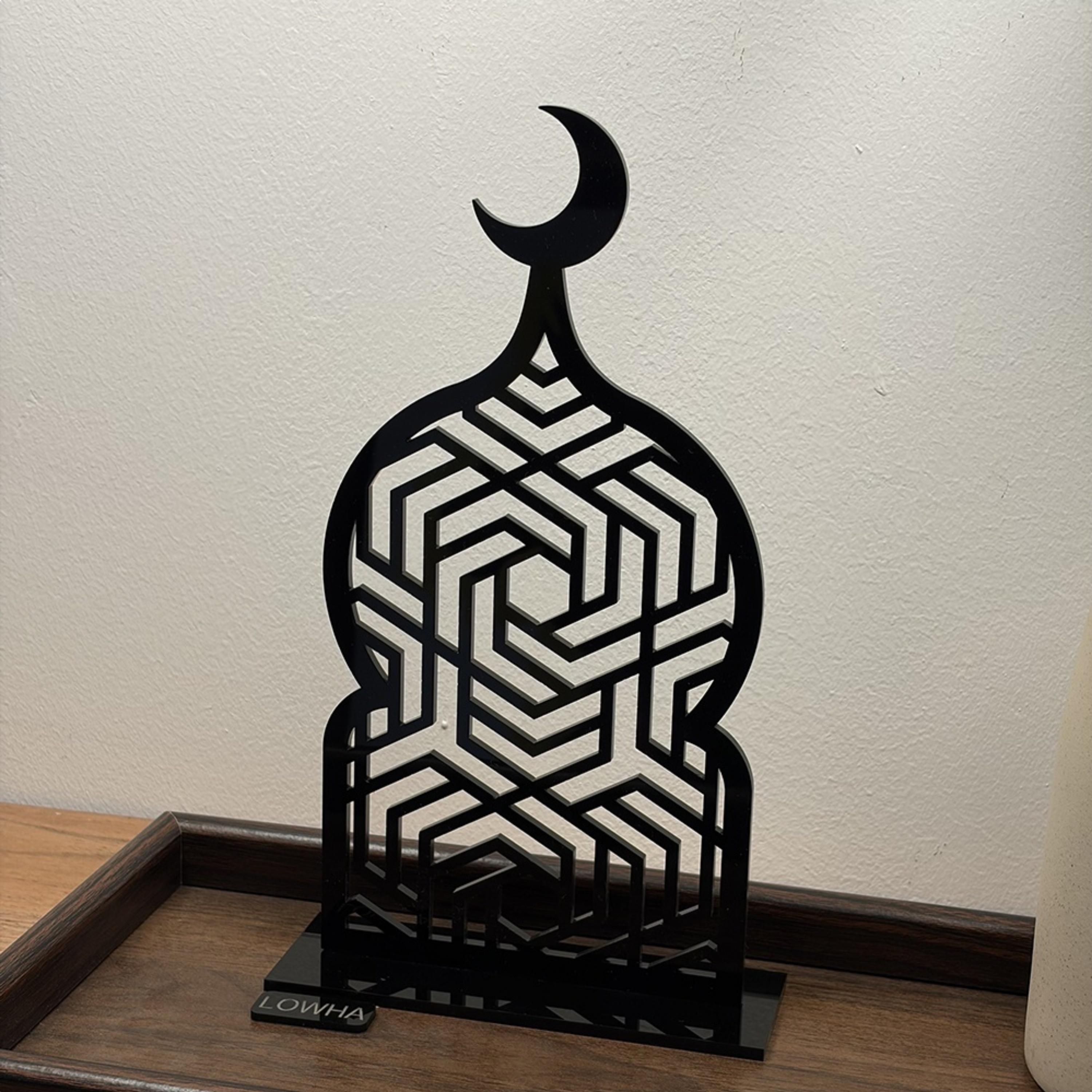 Islamic Acrylic Decorative Crescent Stand-household-decor-decorativeobjectsandsculptures-image-3