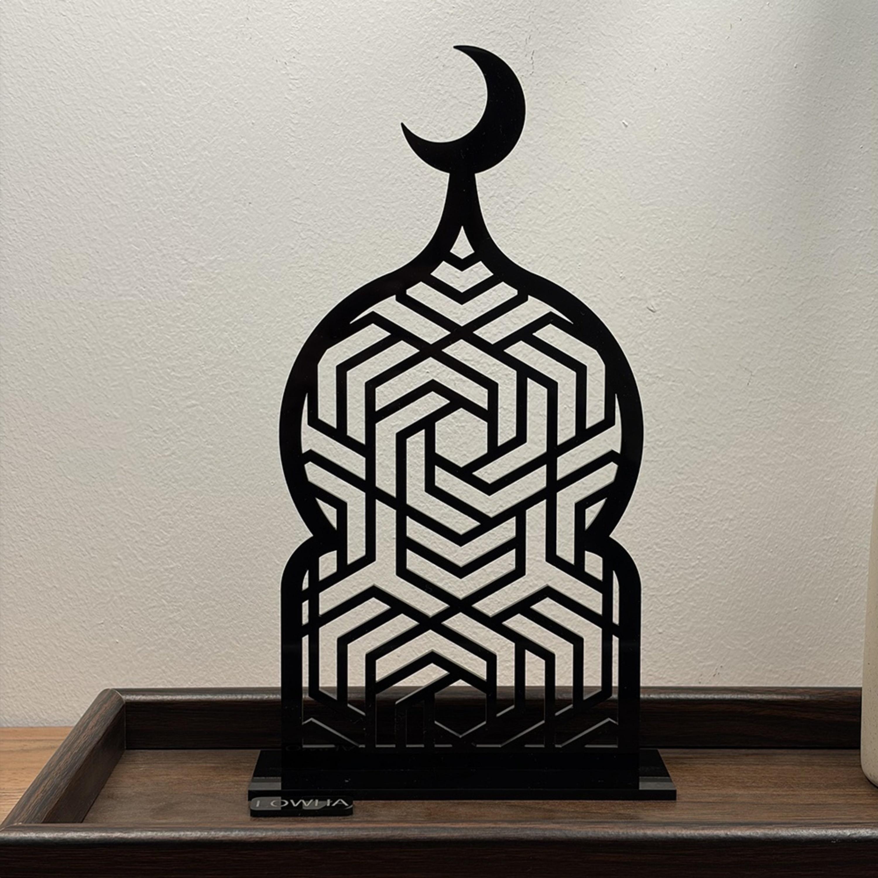 Islamic Acrylic Decorative Crescent Stand-household-decor-decorativeobjectsandsculptures-image-4