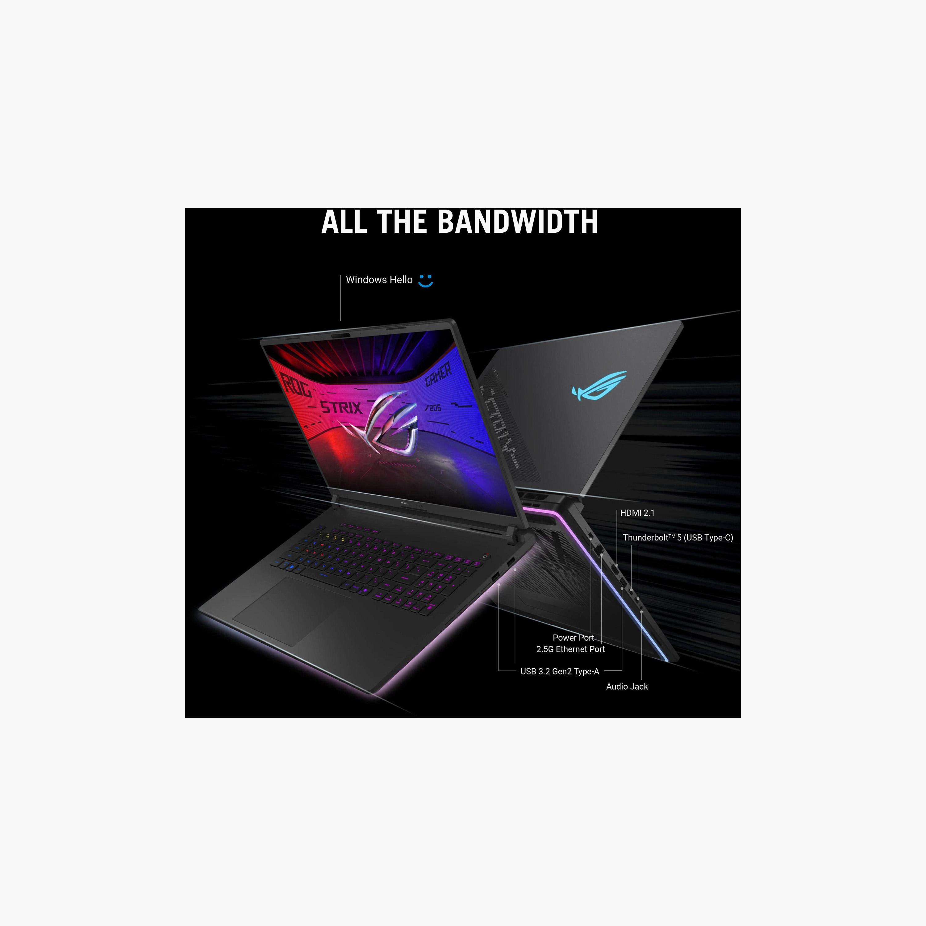 روج ستريكس سكار 18 ألترا 9 64 جيجا 4 تيرا SSD كارت RTX 5090 24 جيجا 18" ويندوز 11 هوم من أسوس - أسود-electronics-laptops-image-4