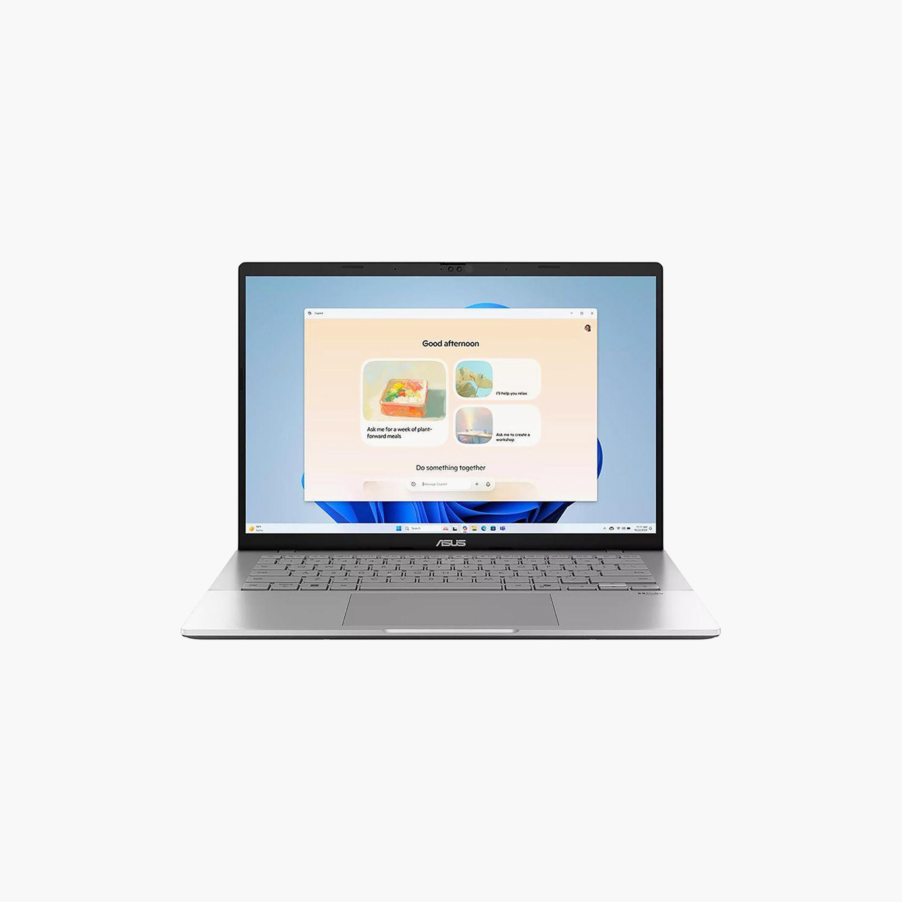 Asus Vivobook S14 Laptop i5, 16GB, 512GB SSD, UHD, 14" WUXGA, Win 11 Home - Cool Silver-electronics-laptops-image-1
