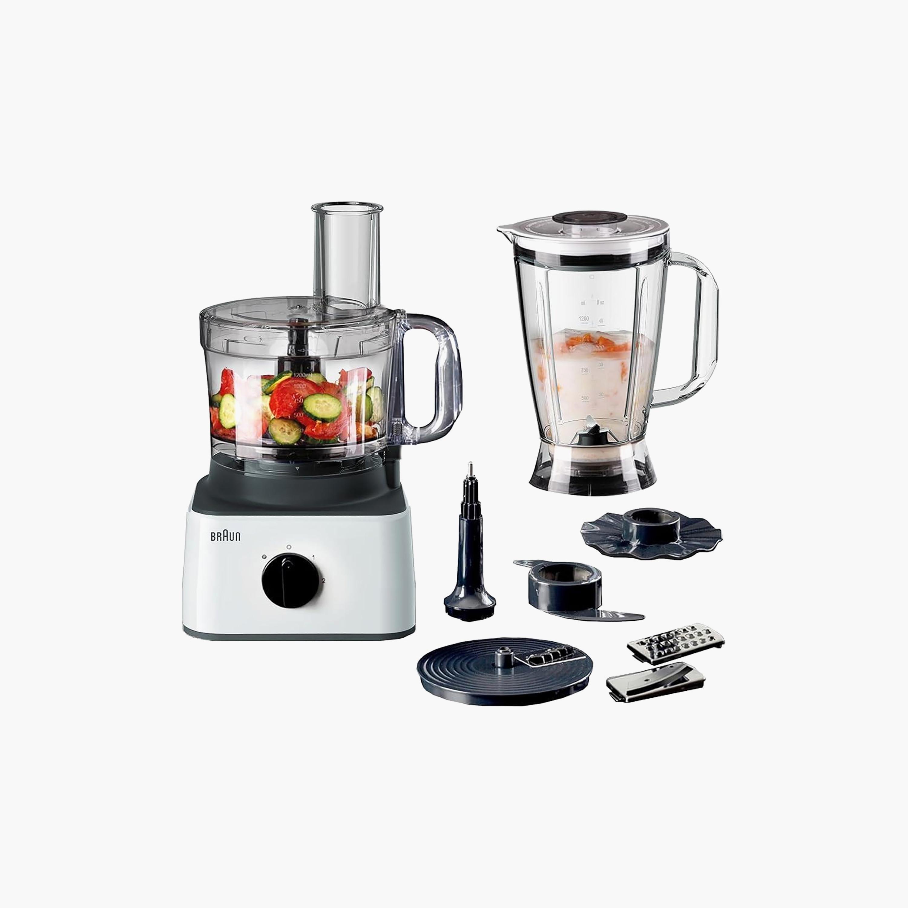 Braun 8-in-1 Food Processor, 750W, 2.1L Bowl, 1.8L Blender, 2 Speeds, Chop, Slice, Grate, Whisk-household-appliances-kitchenappliances-blendersmixersandgrinders-image-1