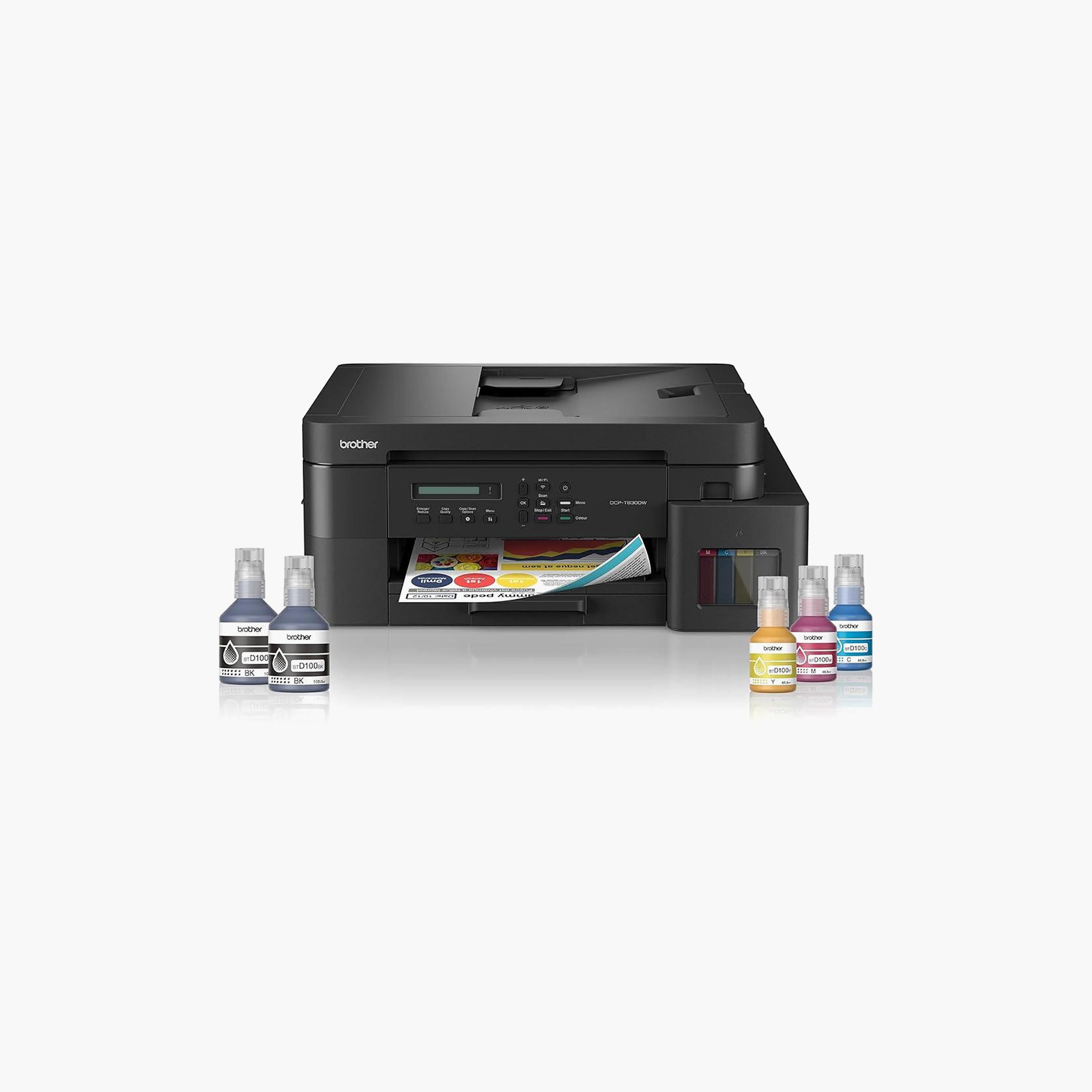Brother All In One High Speed Multi Fucnction Wireless Ink Tank Printer Black | DCP-T830DW-electronics-accessories-computeraccesories-image-1
