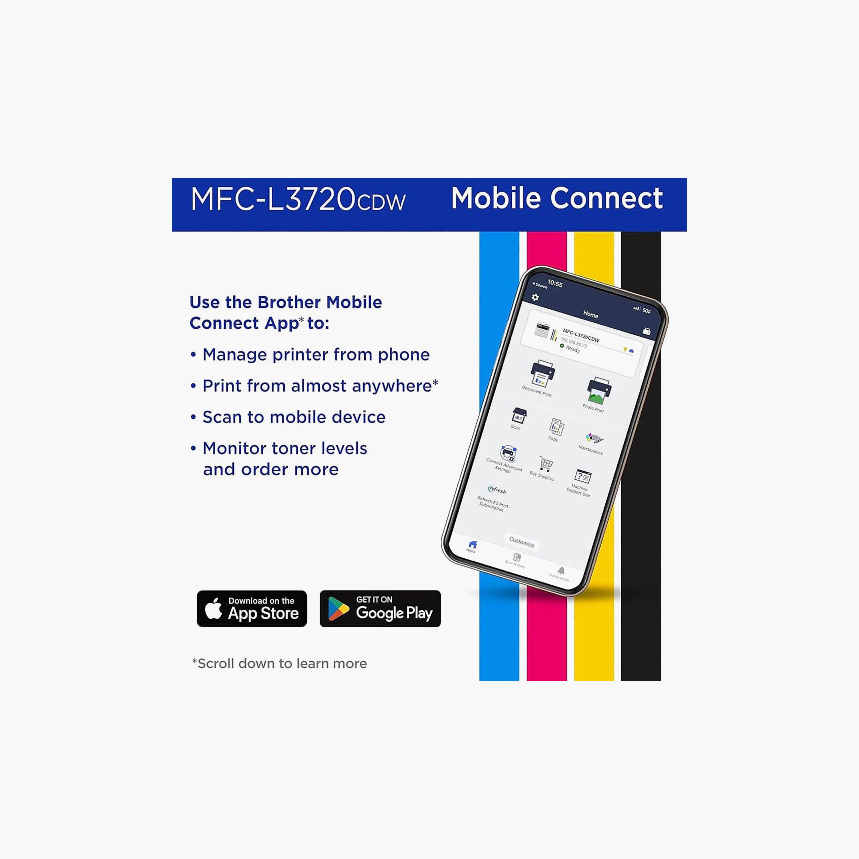 Brother All-in-One Color Laser Printer with Touch Screen White | MFC-L3720CDW-electronics-accessories-computeraccesories-image-5
