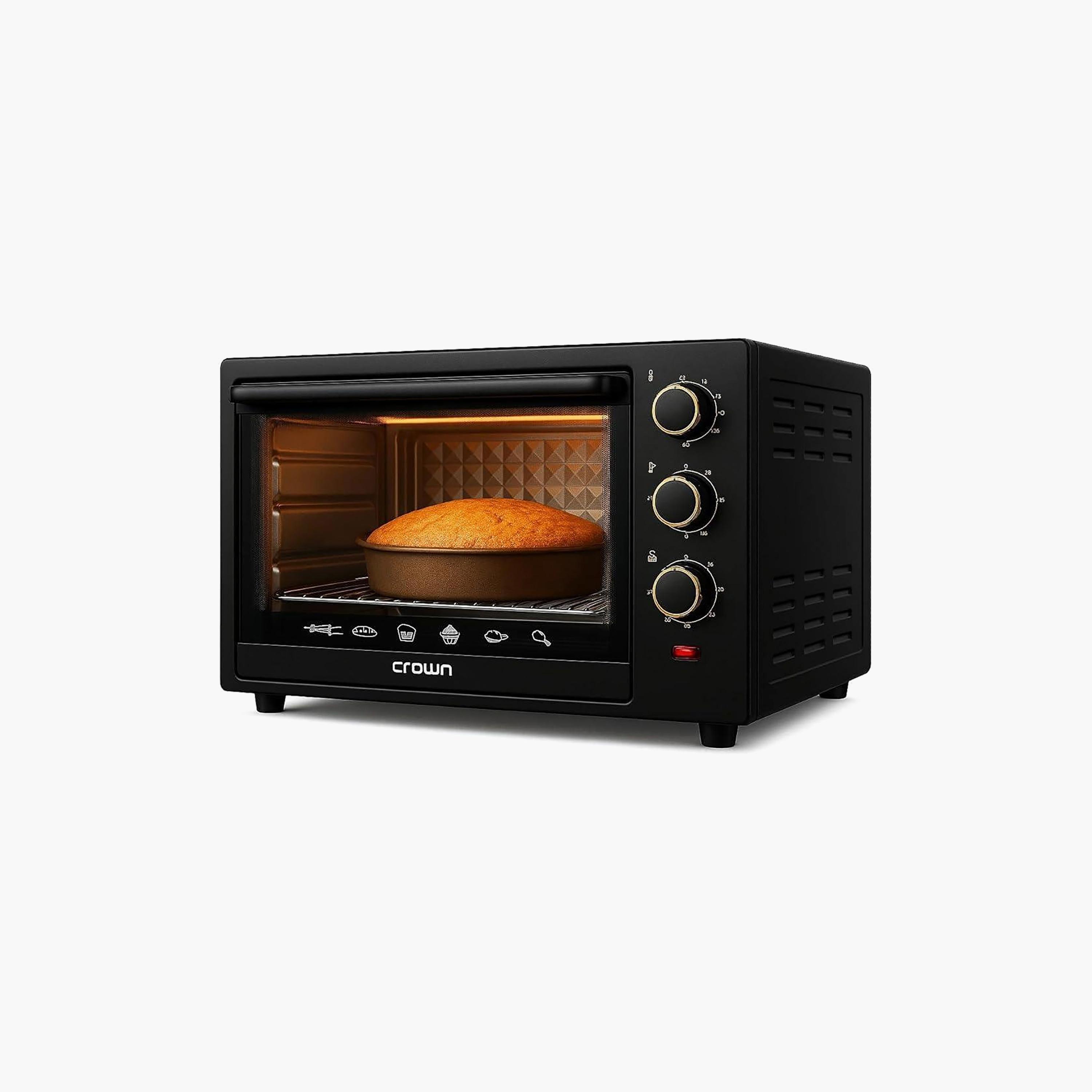 Crownline 60L Electric Oven, 2000W, Double Grill, Convection, Rotisserie, 250°C, Glass Door|EO-438-household-appliances-kitchenappliances-microwavesandovens-image-2