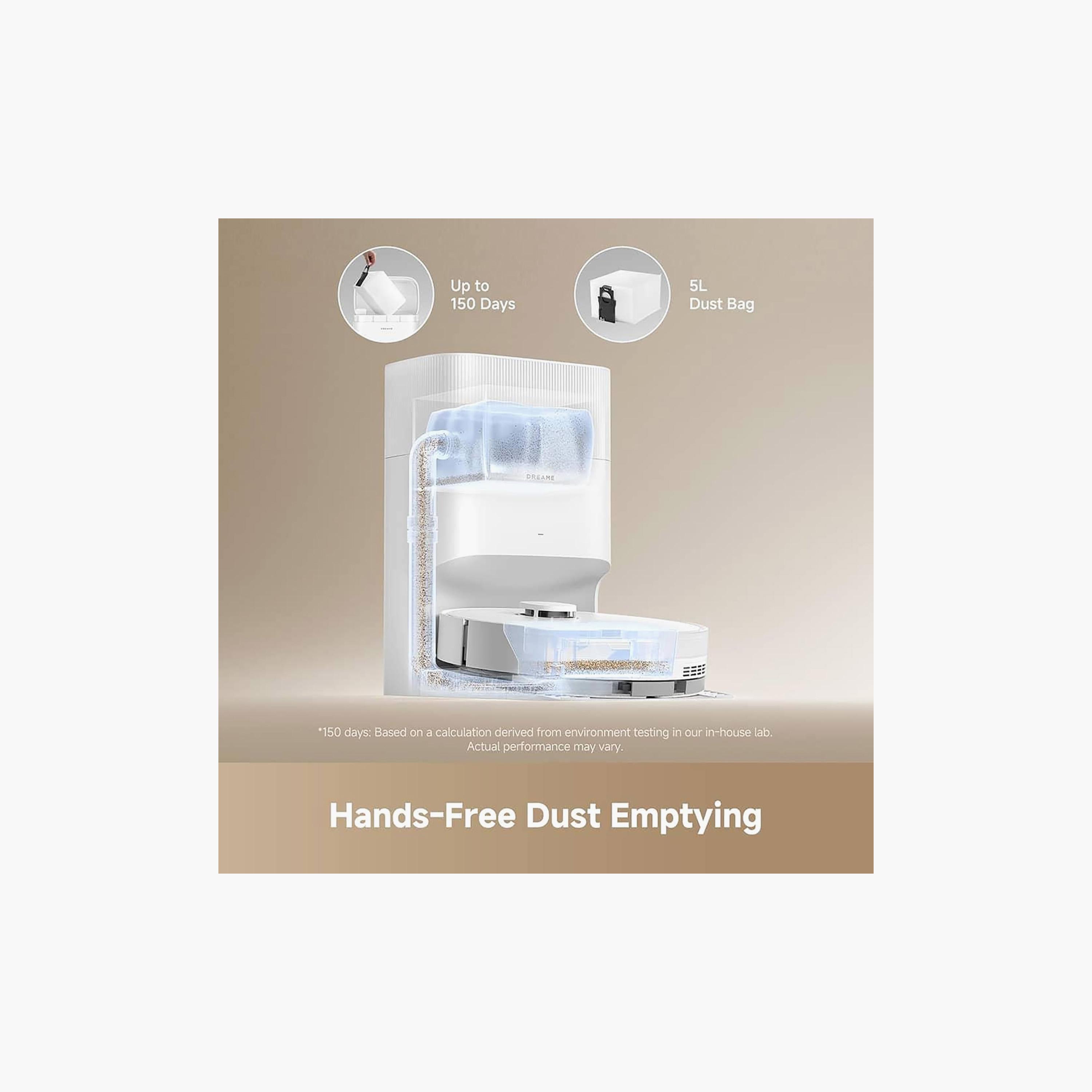 مكنسة روبوت D20 Plus من دريمي - أبيض | RLD35GD-household-appliances-homeappliances-vacuumcleaners-image-2