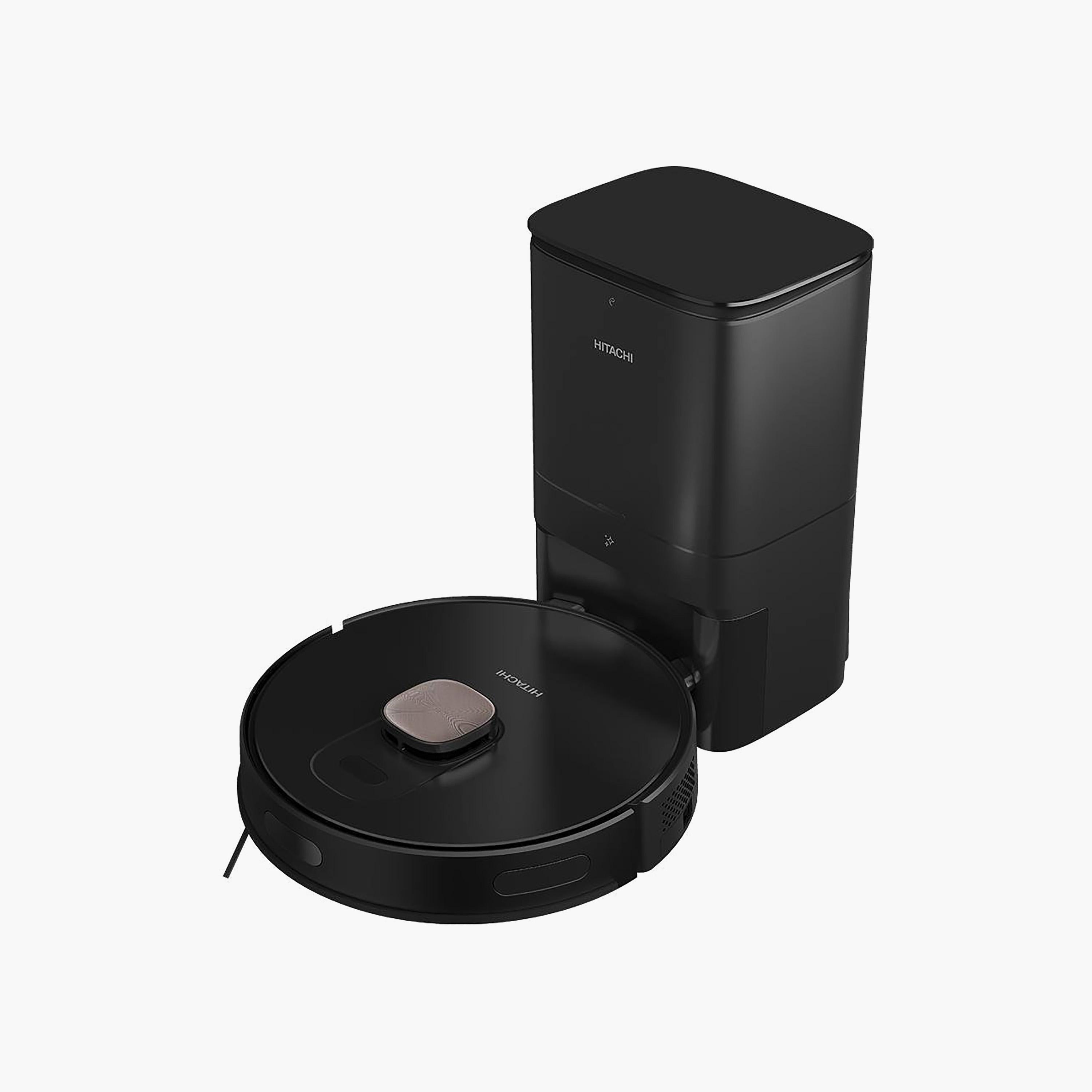 مكنسة روبوت للتنظيف الرطب والجاف من هيتاشي - أسود / ذهبي شامبين | RV-X20DP BKCG-household-appliances-homeappliances-vacuumcleaners-image-1