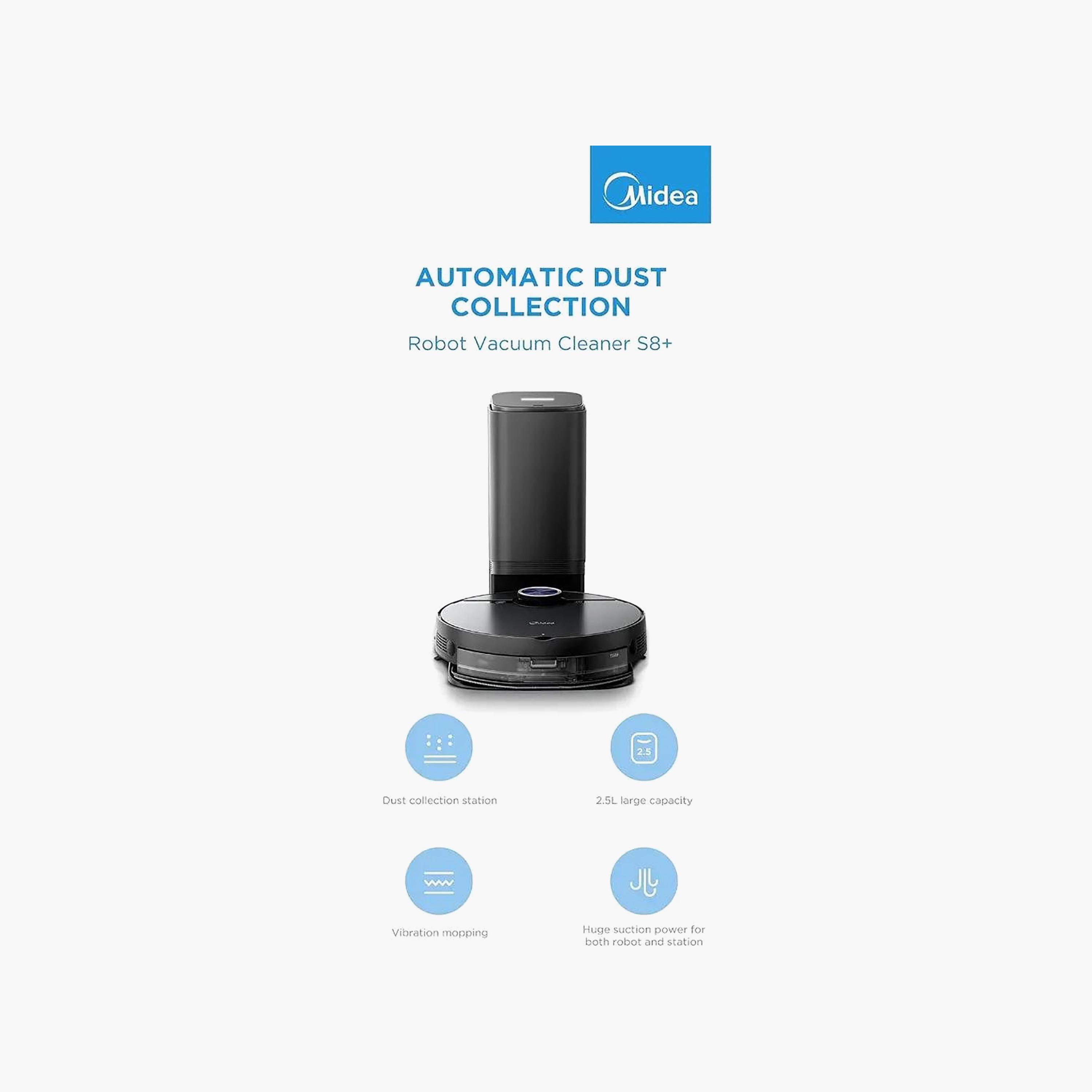 Midea Auto Collector Robotic Vacuum Cleaner Black | S8+-PROMO_EMAX_AE_ADIB_240926-image-2