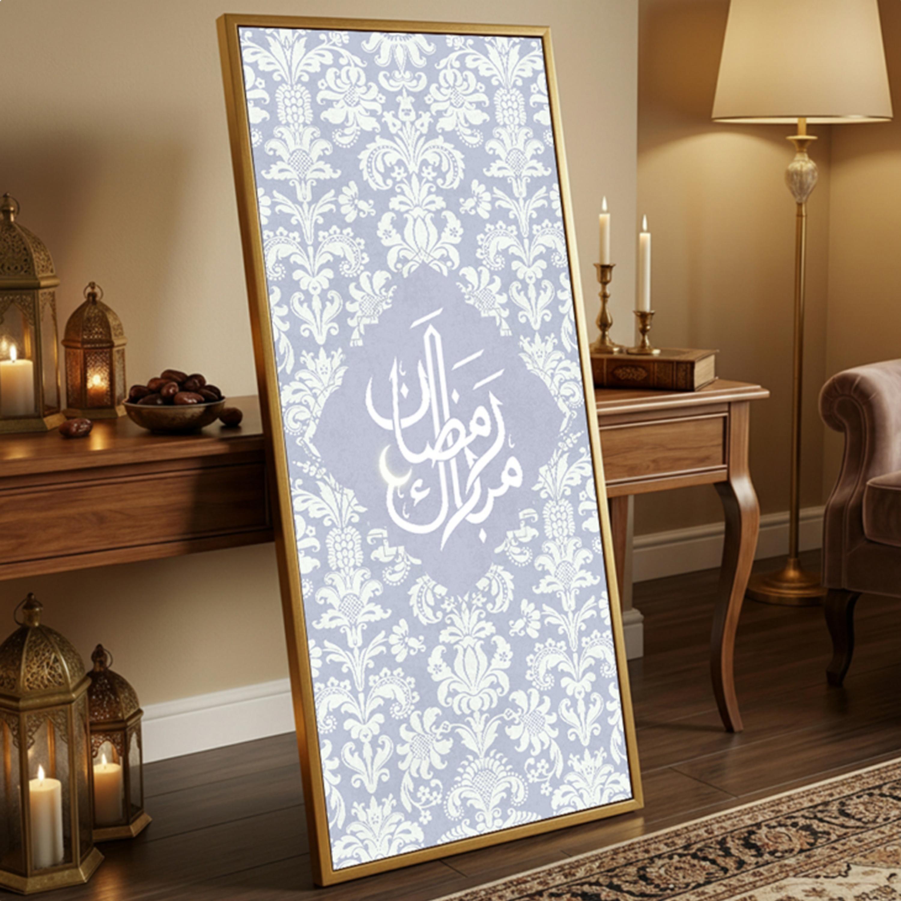 لوحة حائط رمضان مبارك قماشية-household-walldecorandmirrors-wallart-image-5