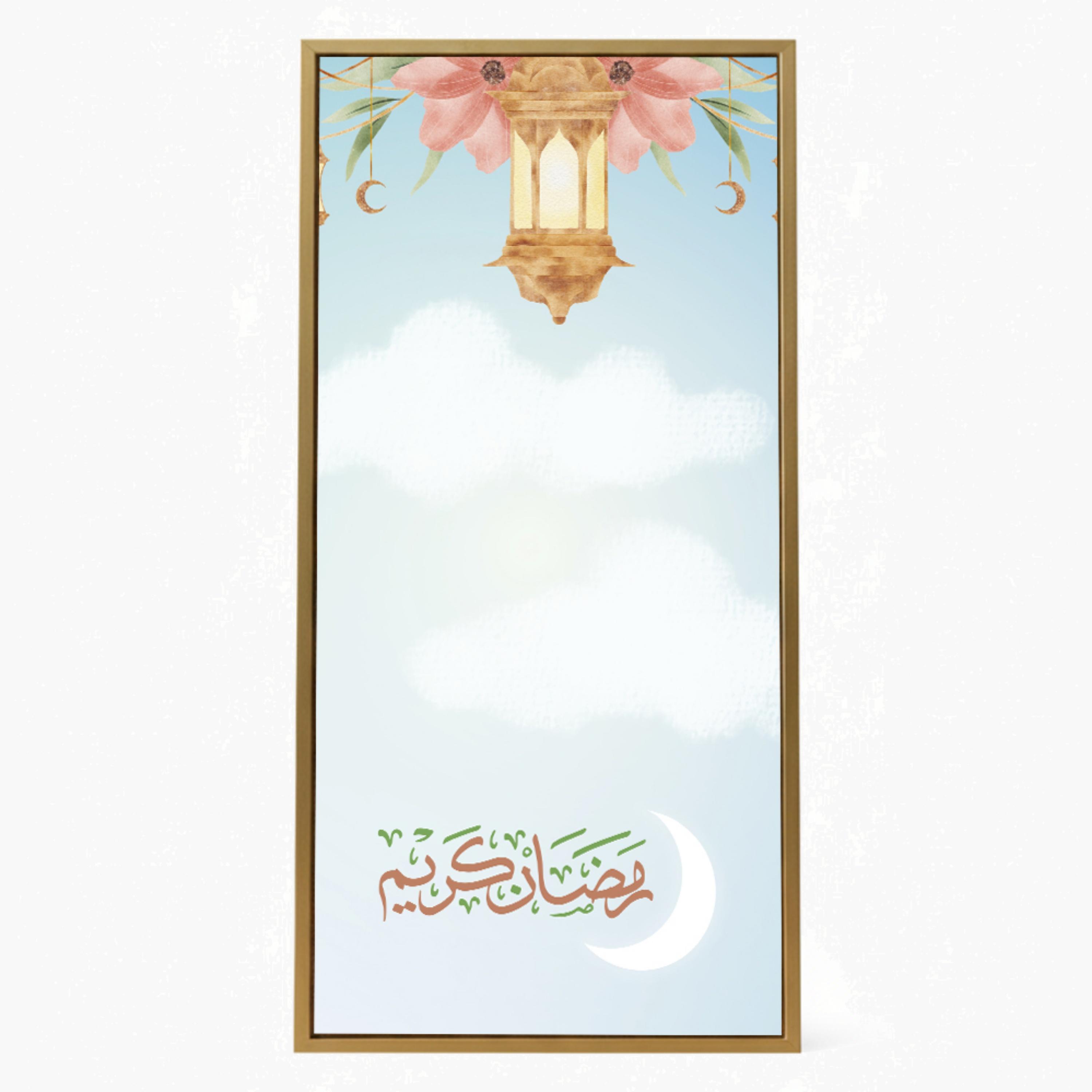 لوحة جدارية قماشية رمضان كريم-household-walldecorandmirrors-wallart-image-1