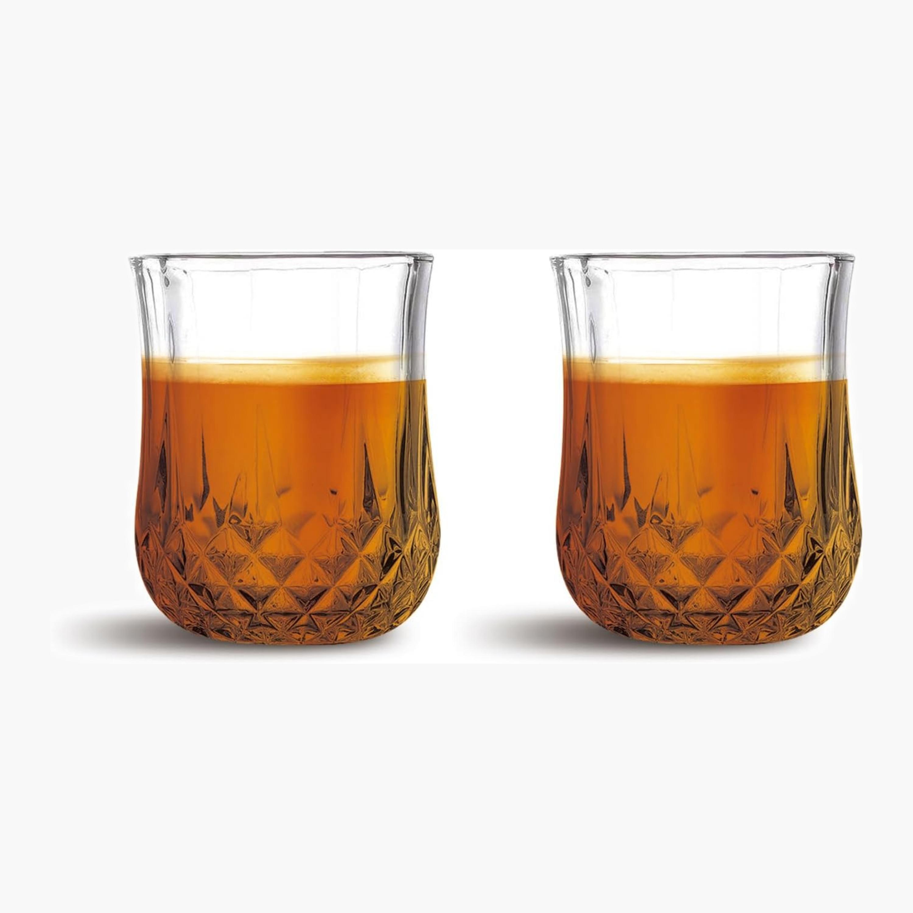 Cuisine Art Textured Glass Tumblers, Set of Two-household-dining-teaandcoffee-mugsandcups-image-2