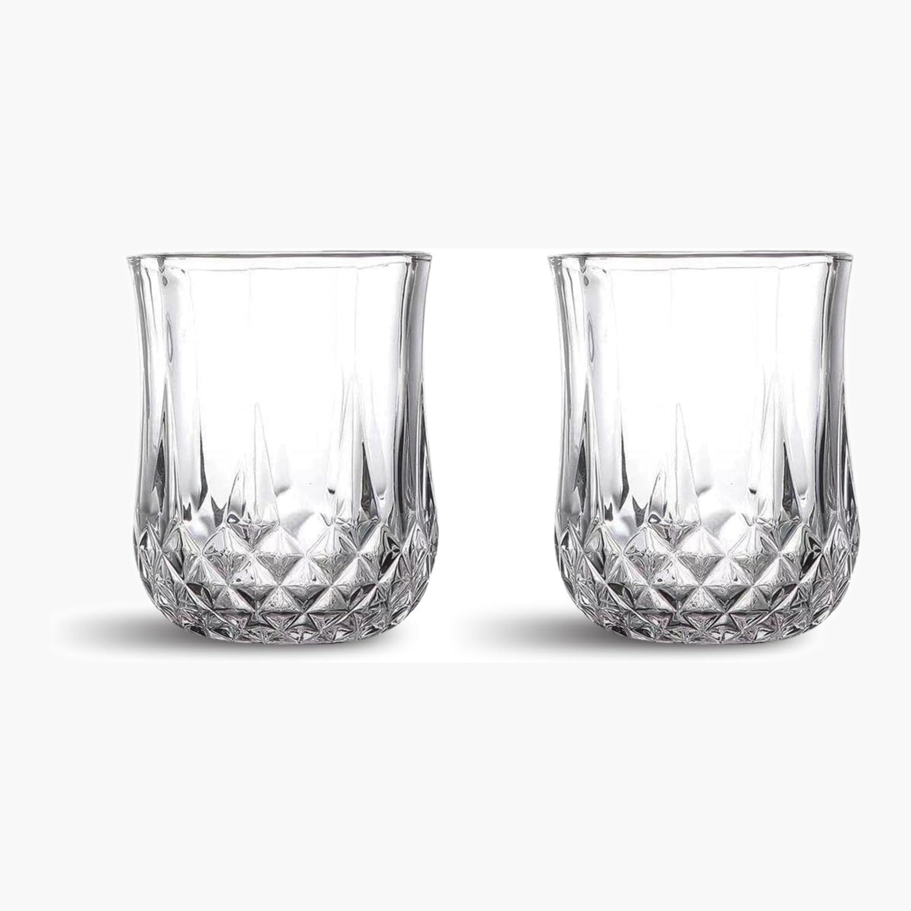 Cuisine Art Textured Glass Tumblers, Set of Two-household-dining-teaandcoffee-mugsandcups-image-5