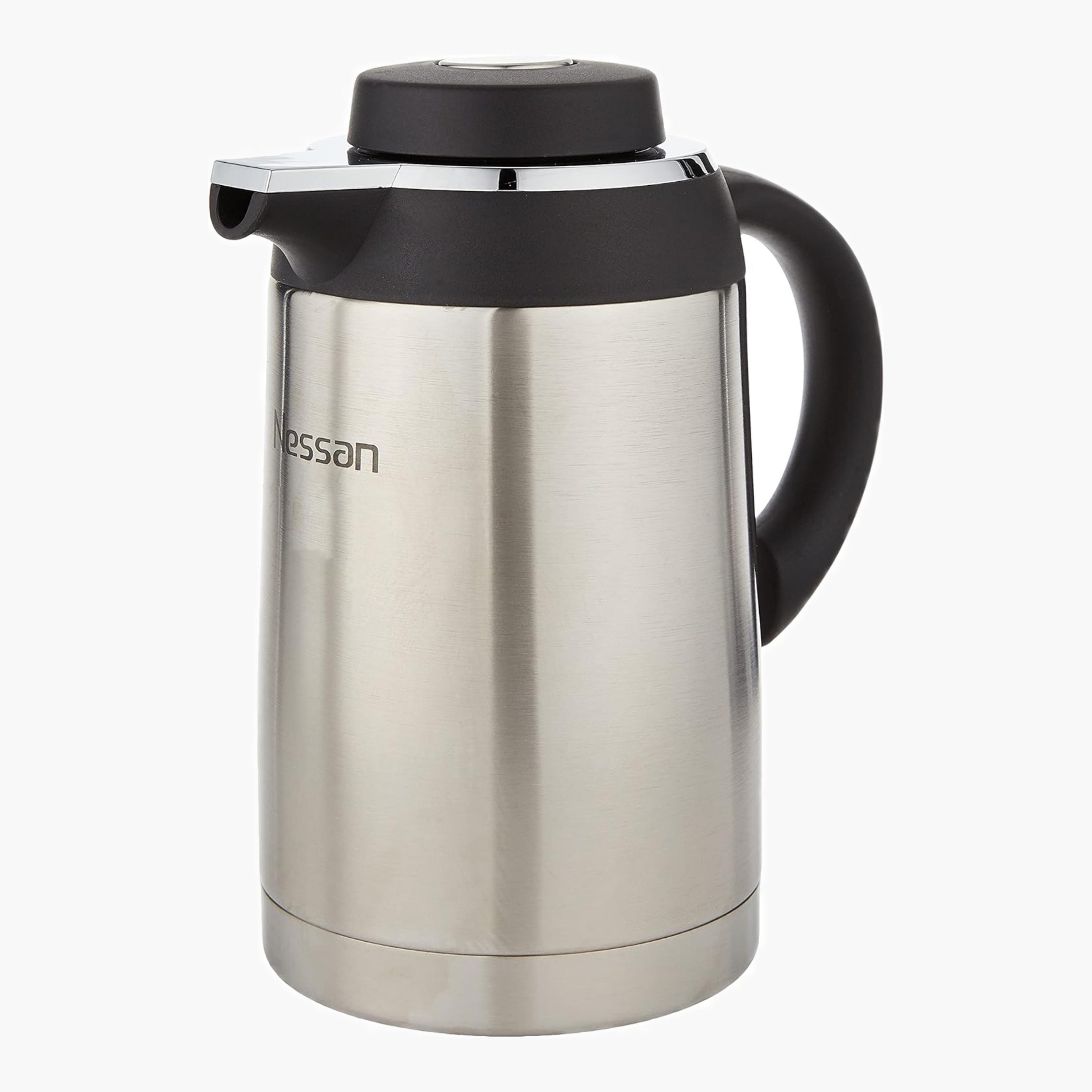Nessan Stainless Stainless Steel Thermal Flask 1.3 Litre-household-dining-teaandcoffee-vacuumflaskscoffeeandteapots-image-1