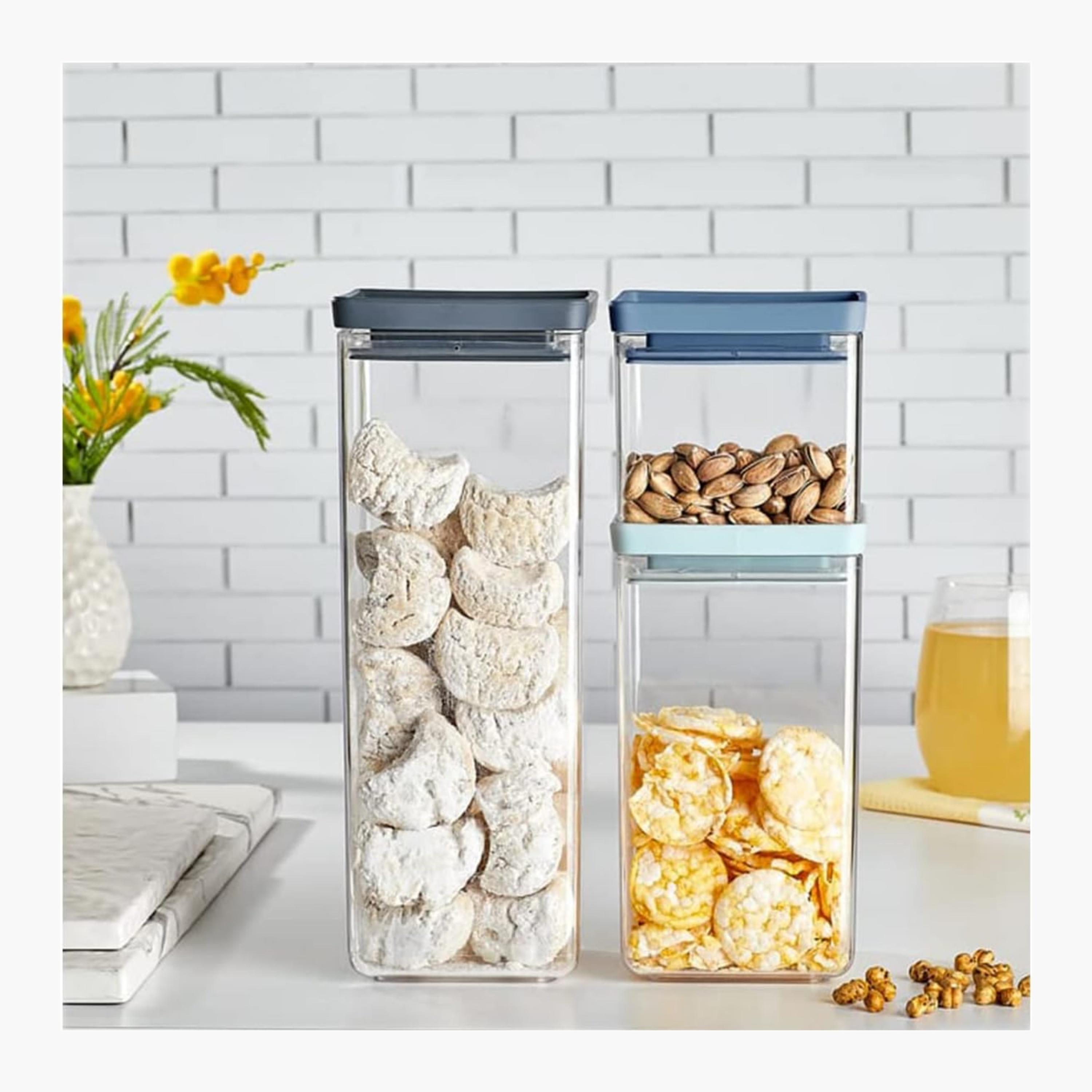 Organizers Set Stackable Food Storage Containers Clear-household-kitchen-foodstorage-pantryandstorage-image-1