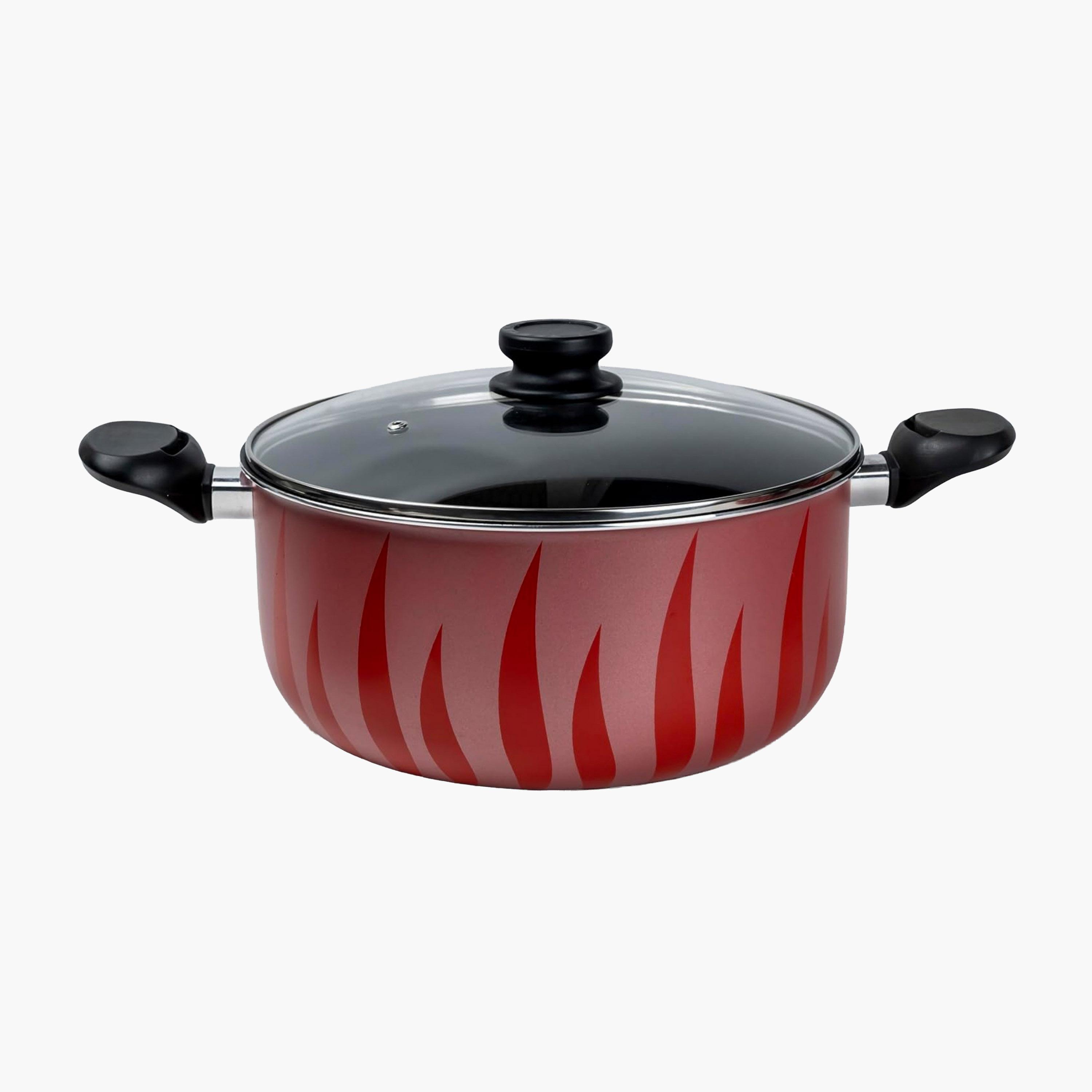 SENSTAN Red Flame Pattern Aluminium Cooking Pot-household-kitchen-cookware-potsandpans-image-1