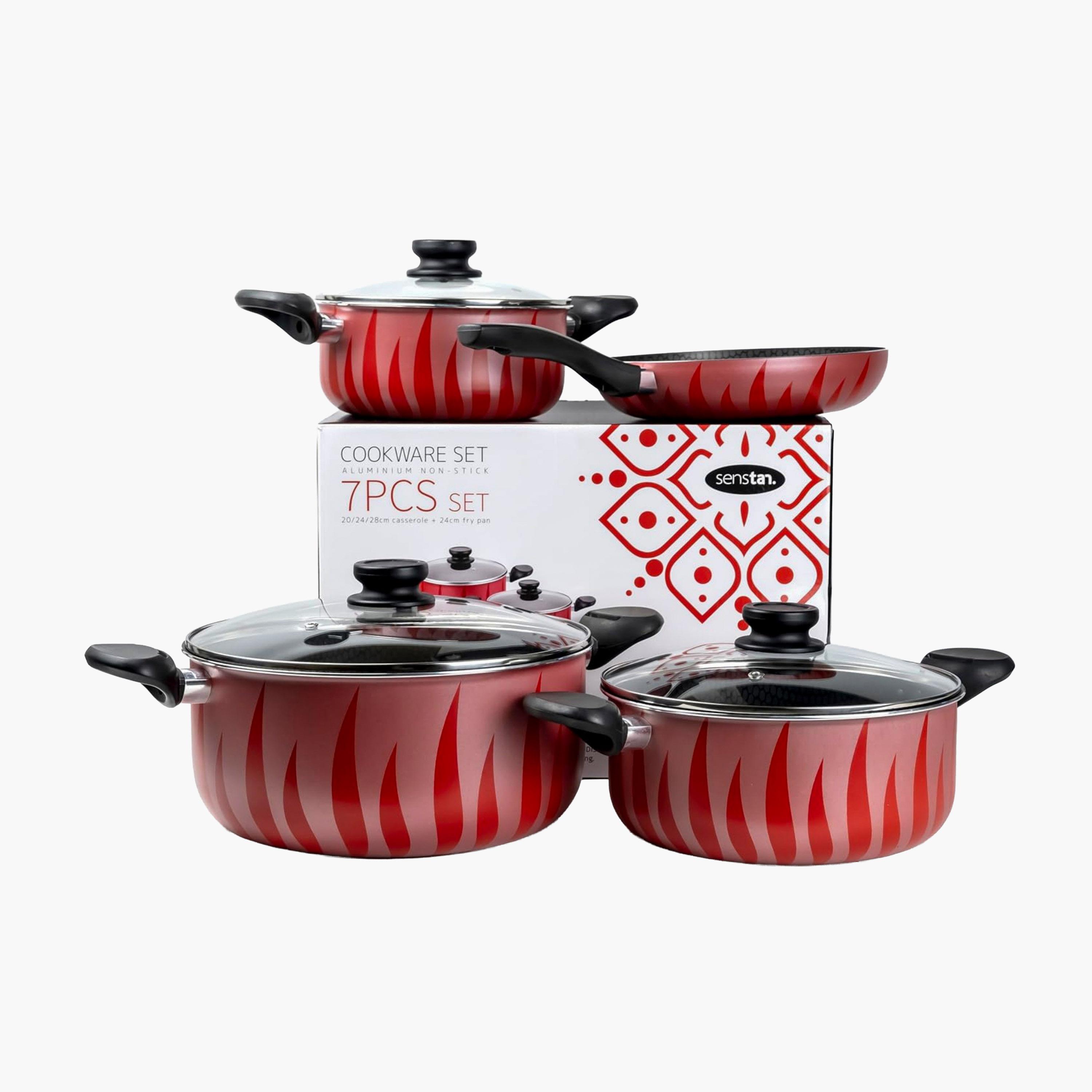 SENSTAN Red Flame Pattern Aluminium Cooking Pot-household-kitchen-cookware-potsandpans-image-4