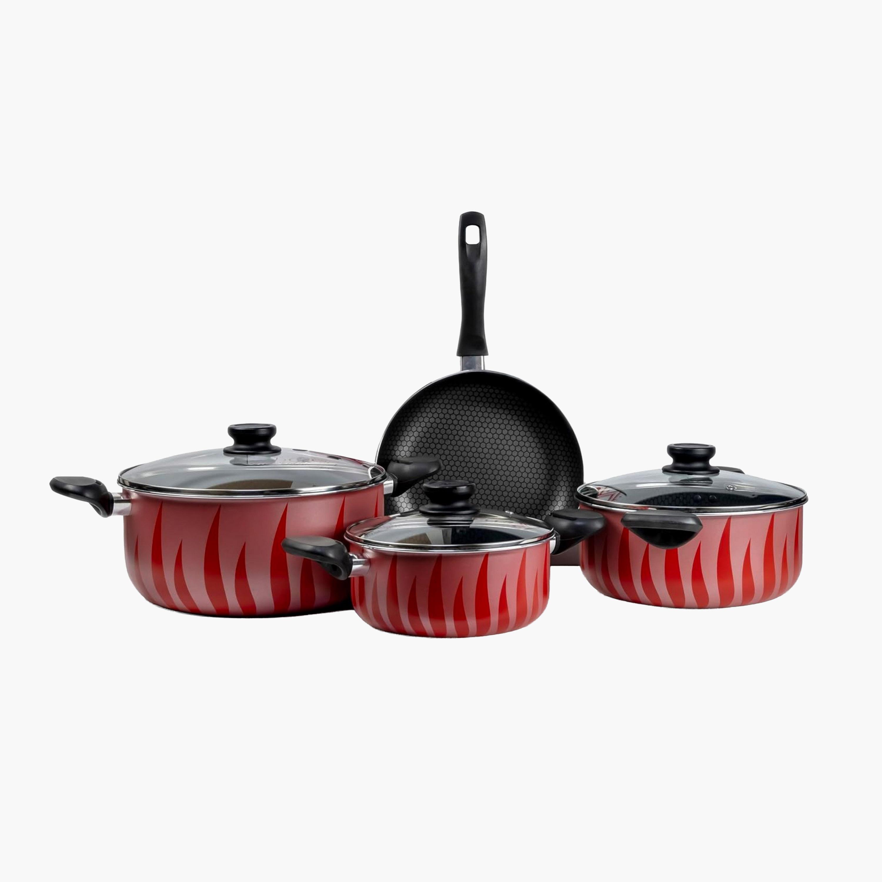 SENSTAN Red Flame Pattern Aluminium Cooking Pot-household-kitchen-cookware-potsandpans-image-5
