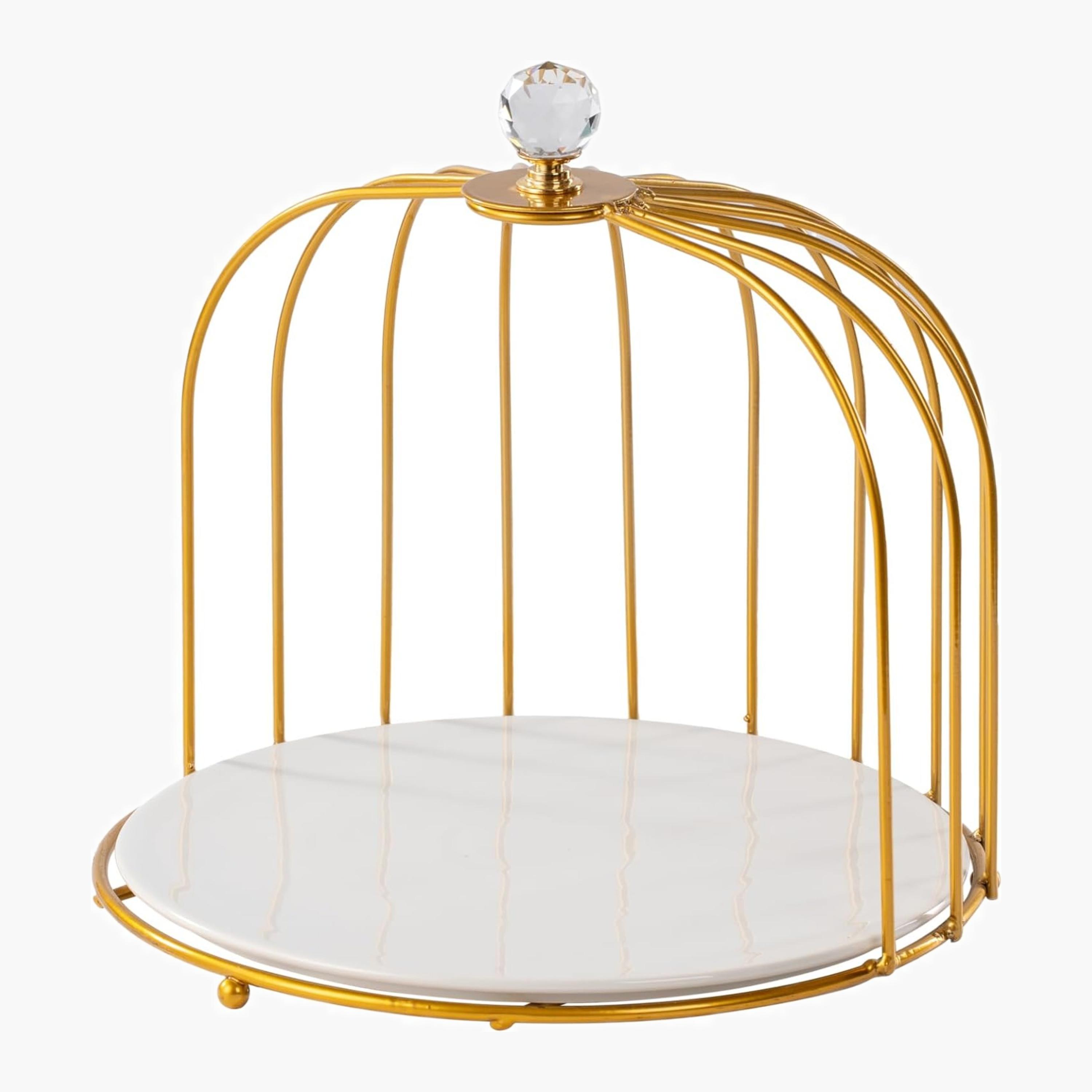 Shallow Elegant Birdcage Design Dessert Display Stand-household-dining-serveware-cakestands-image-2
